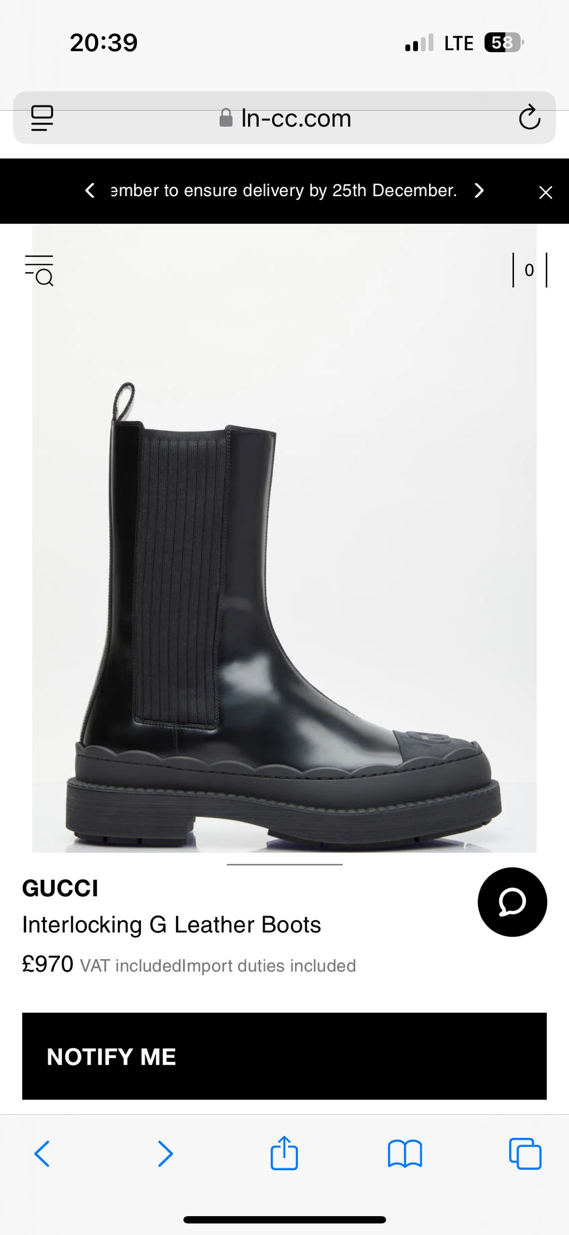 Gucci Interlocking Boot — görsel 8/8
