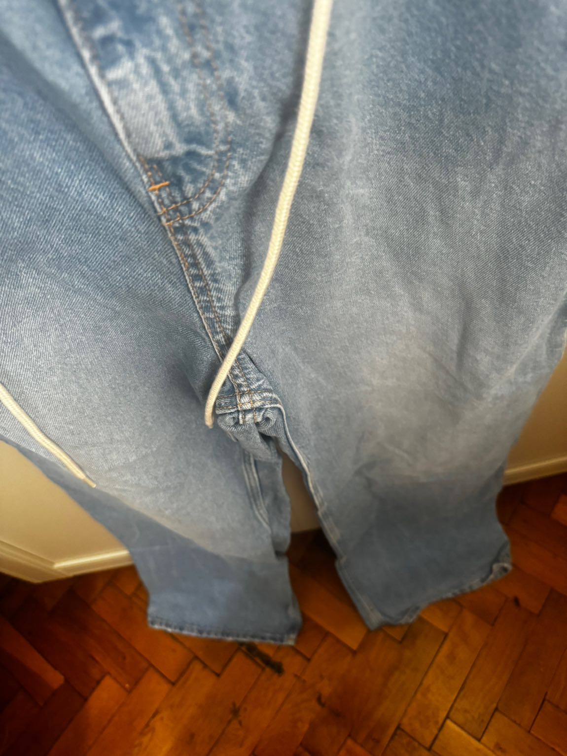 Bershka sifir beli büzgülü jeans — görsel 6/8