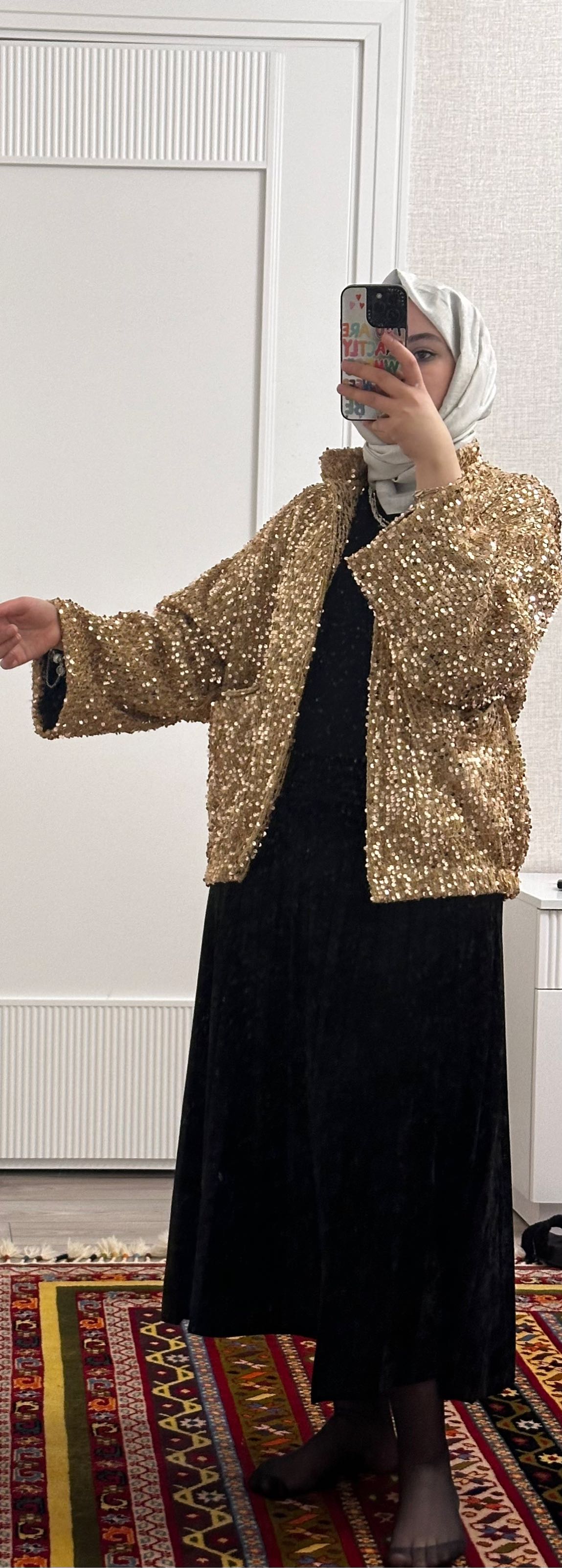 Zara Model Payetli Ceket — görsel 3/4