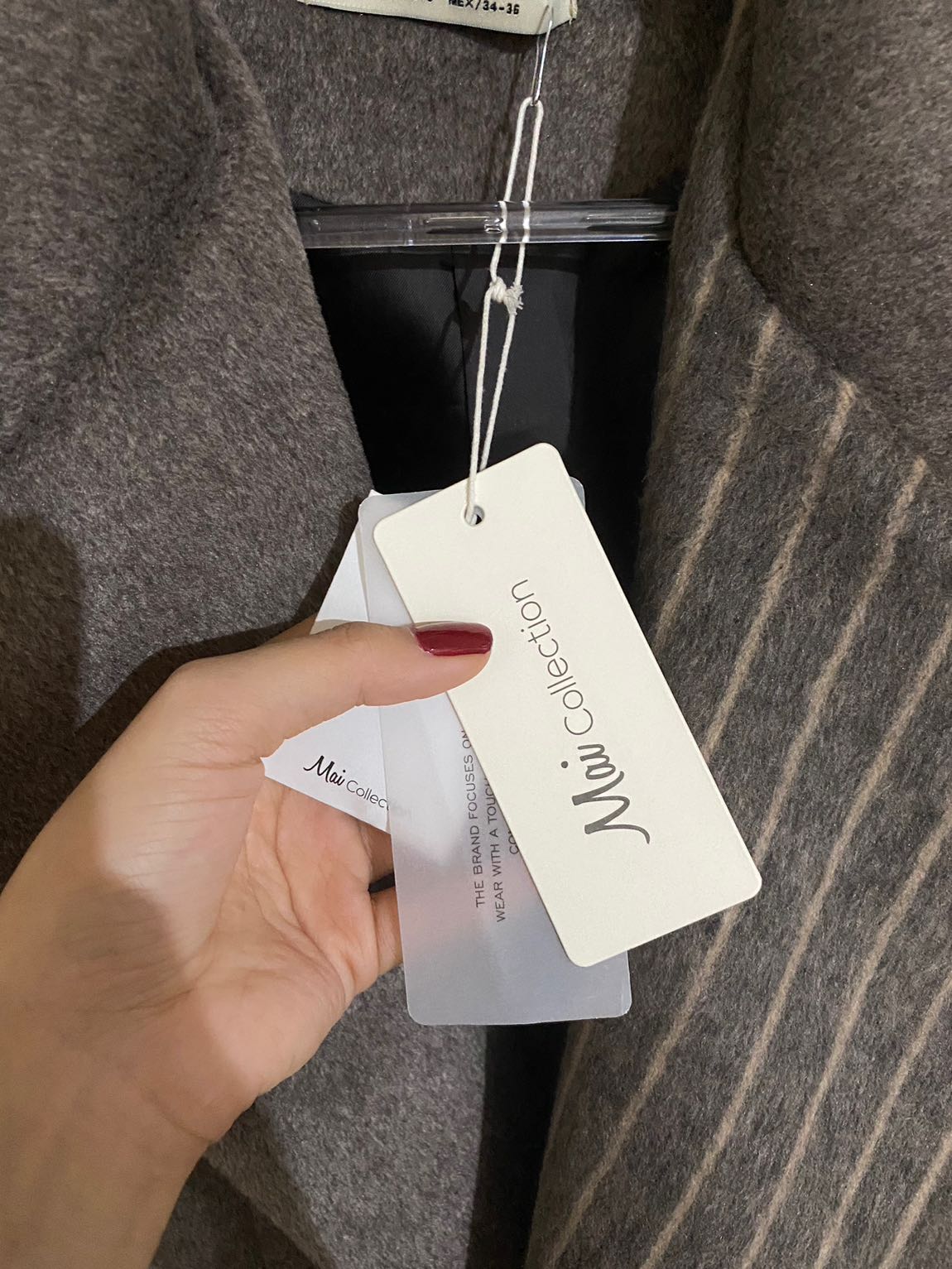 Kahverengi Kaşe Yün Kışlık Blazer — görsel 7/8