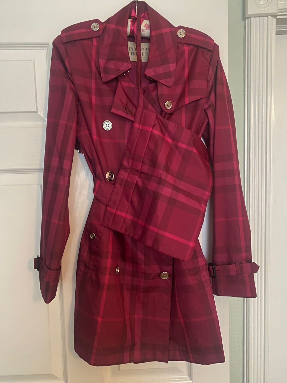 Burberry Ekose Desen Trençkot Yağmurluk — görsel 3/5