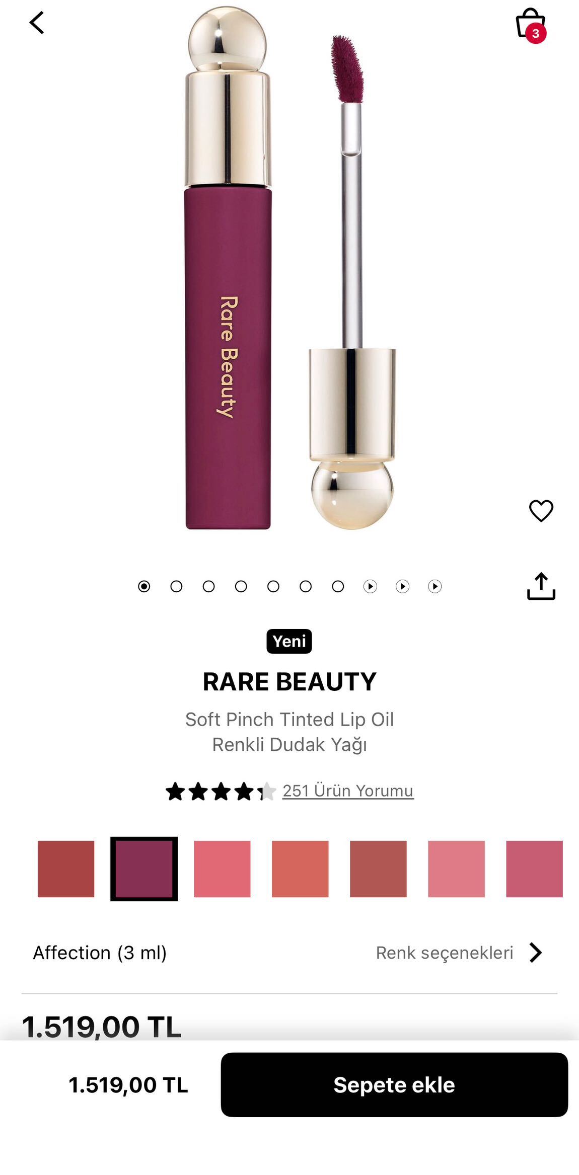 Rare Beauty Lip Oil — görsel 3/3