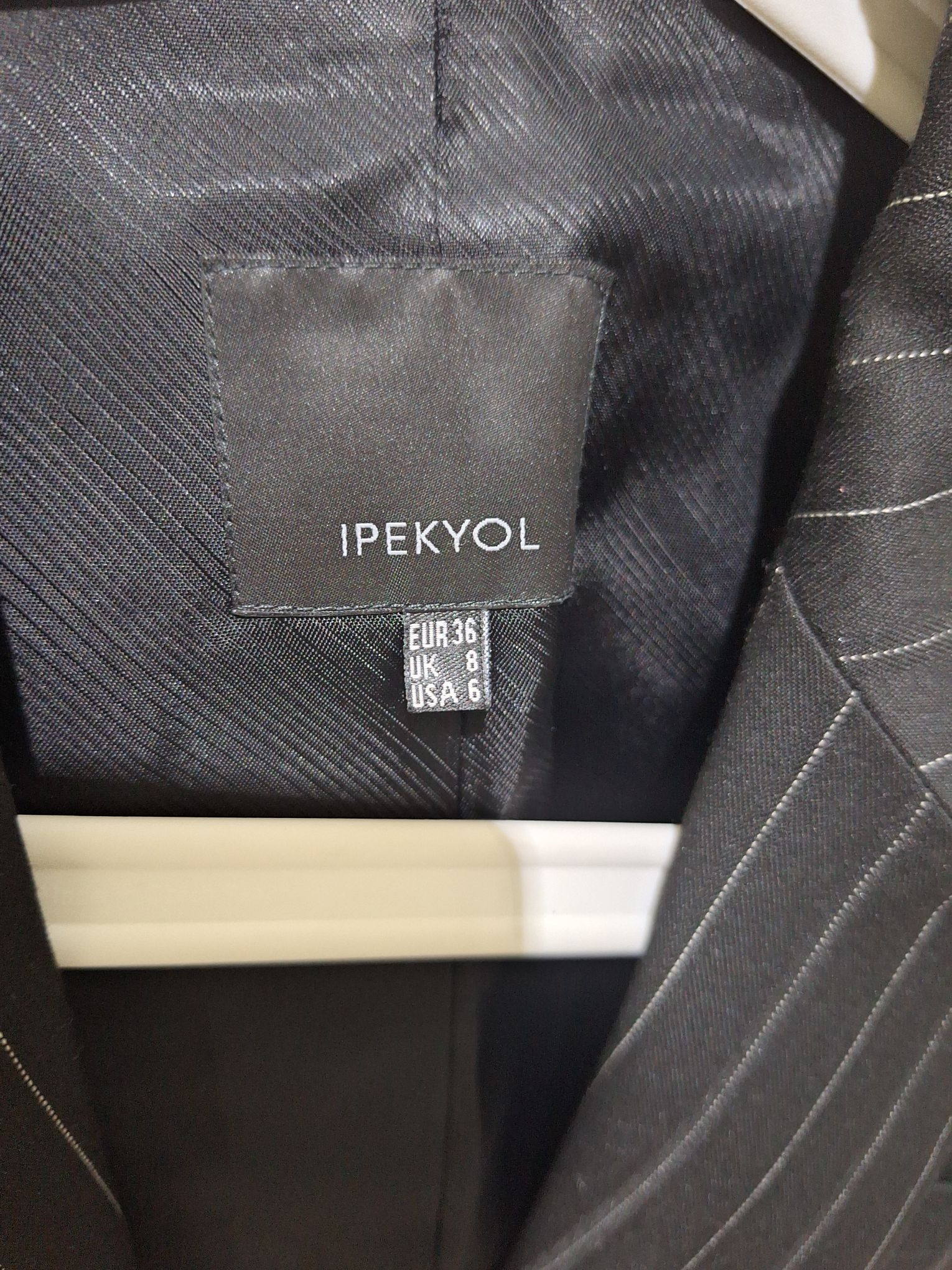 IPEKYOL 36 beden kadin siyah ceket orjin — görsel 7/8