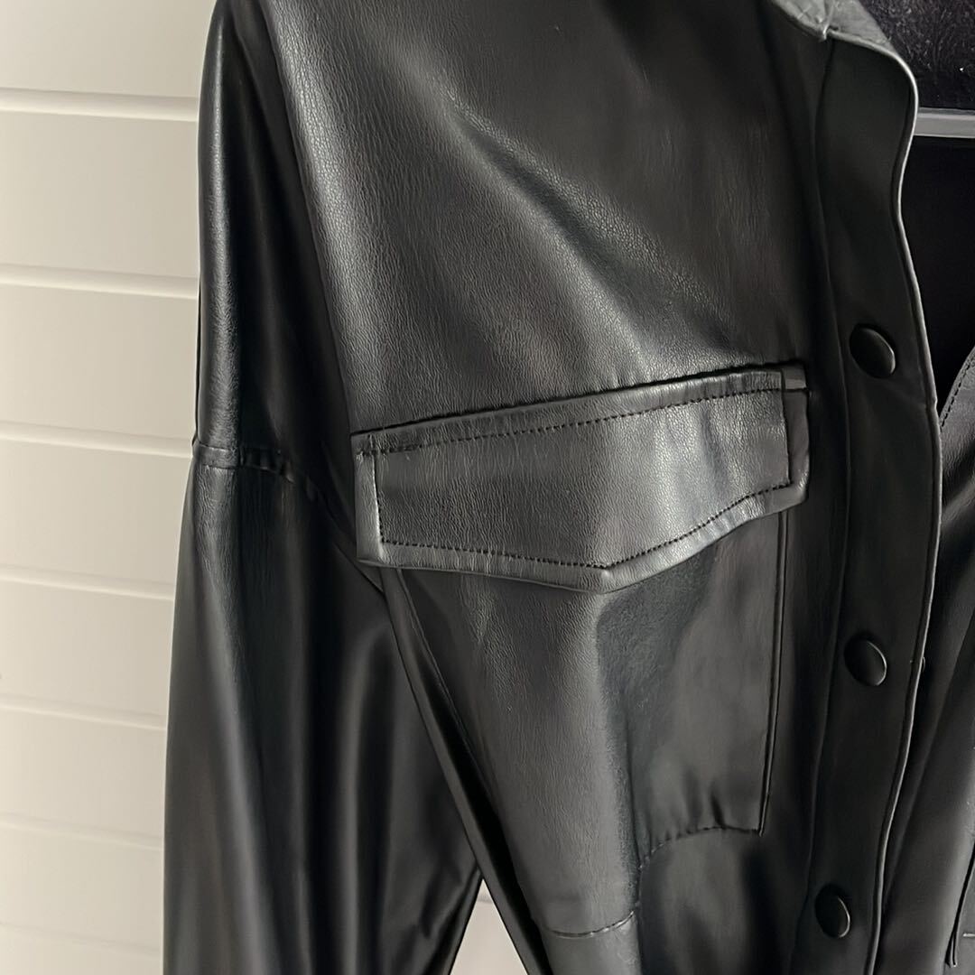 Bershka mini deri elbise — görsel 4/7