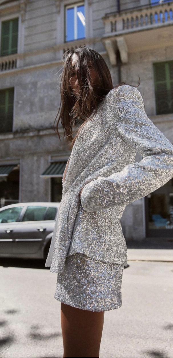 Zara payetli blazer — görsel 2/8