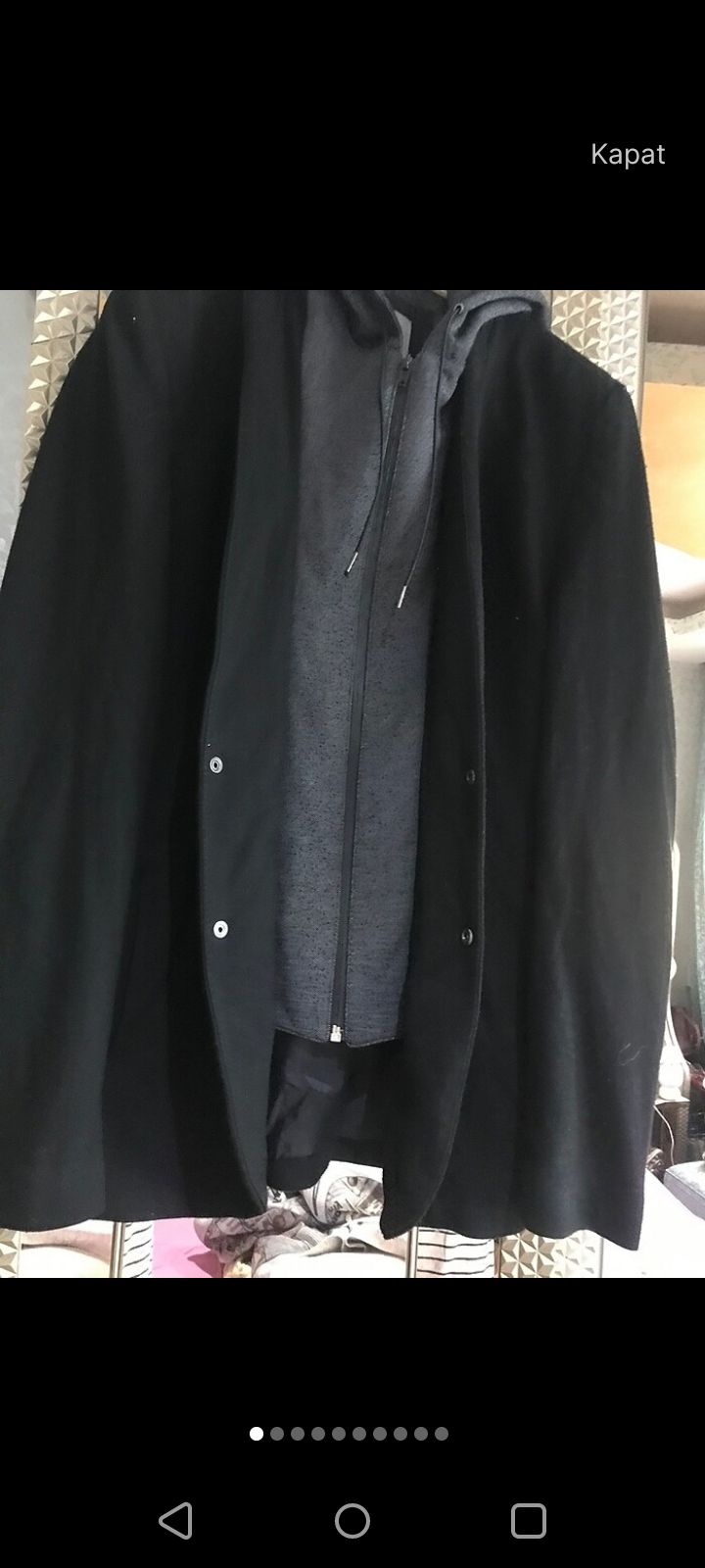 erkek kaşe kapşonlu ceketli mont — görsel 6/8