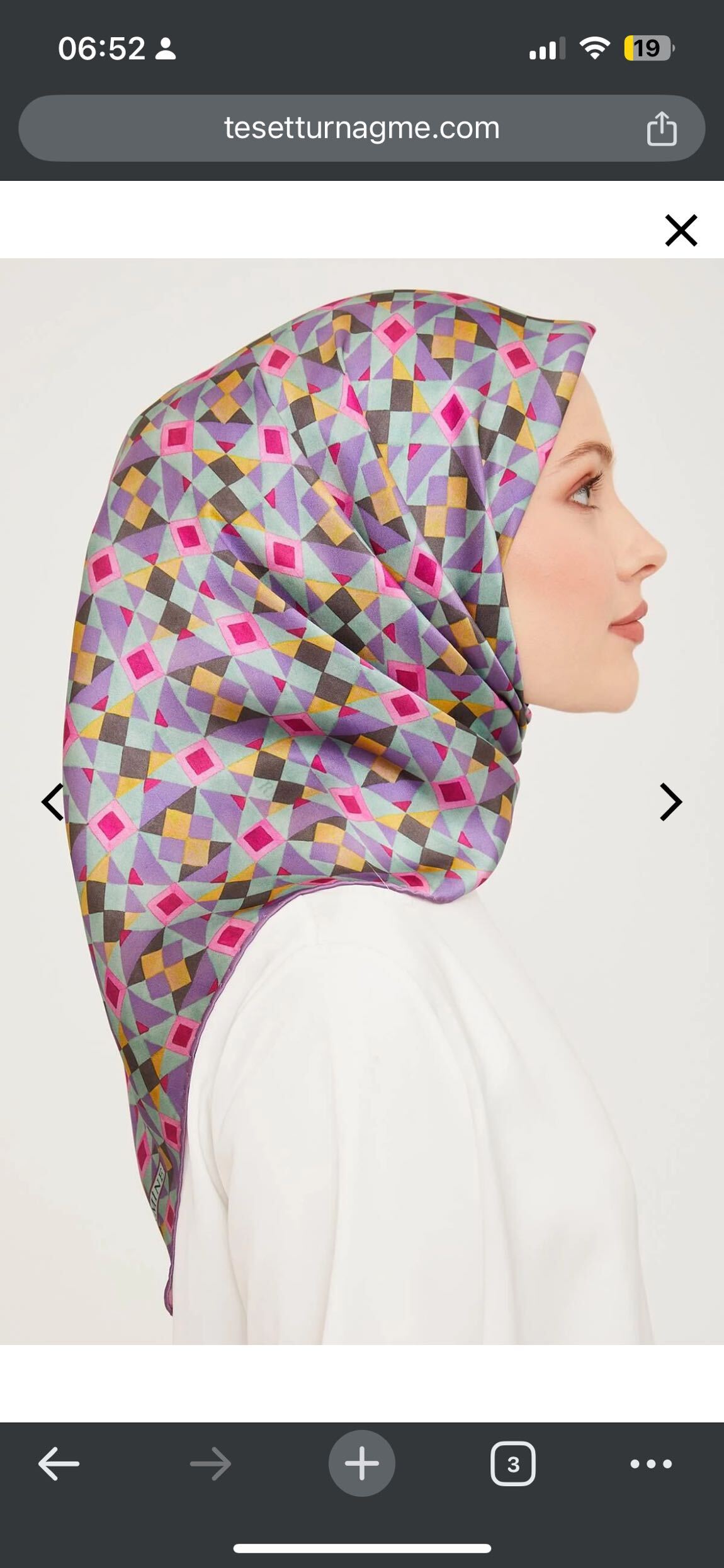 Armine Nostalji Twill İpek Eşarp — görsel 3/8