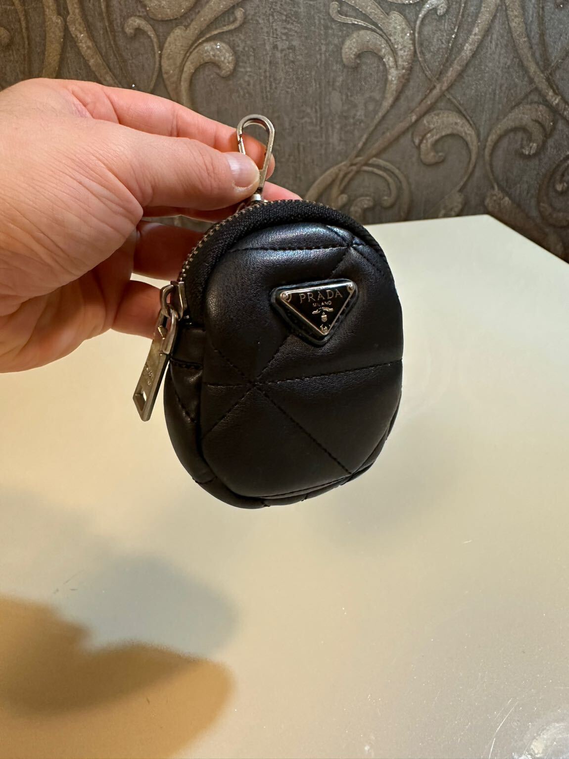 Orjinal deri Prada mini cüzdan — görsel 2/8