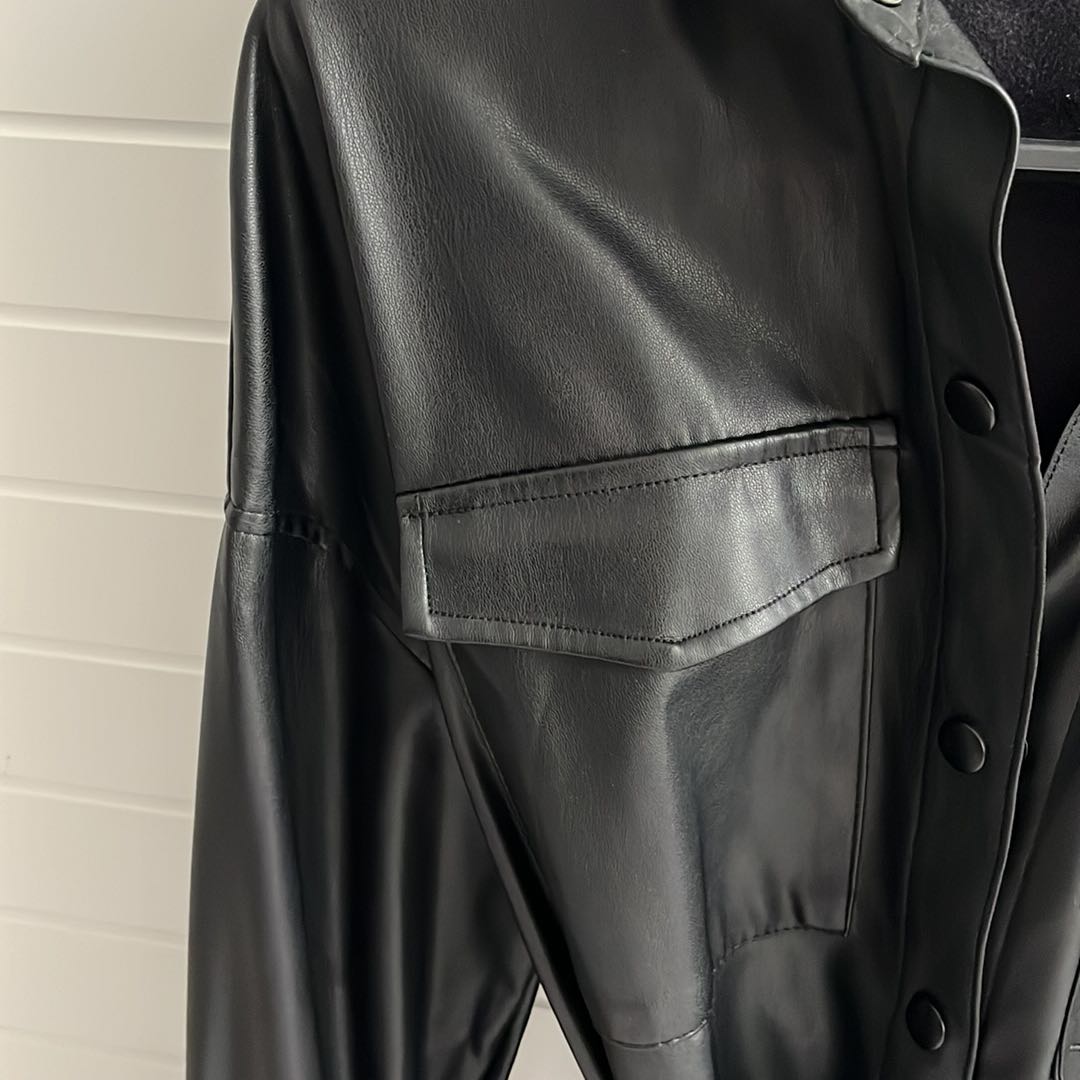 Bershka mini deri elbise — görsel 5/7