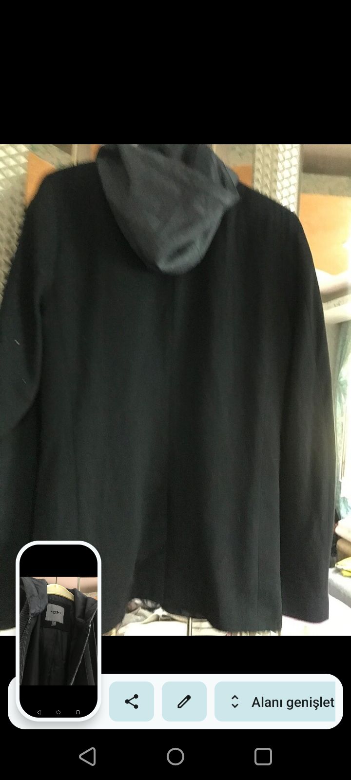 erkek kaşe kapşonlu ceketli mont — görsel 3/8