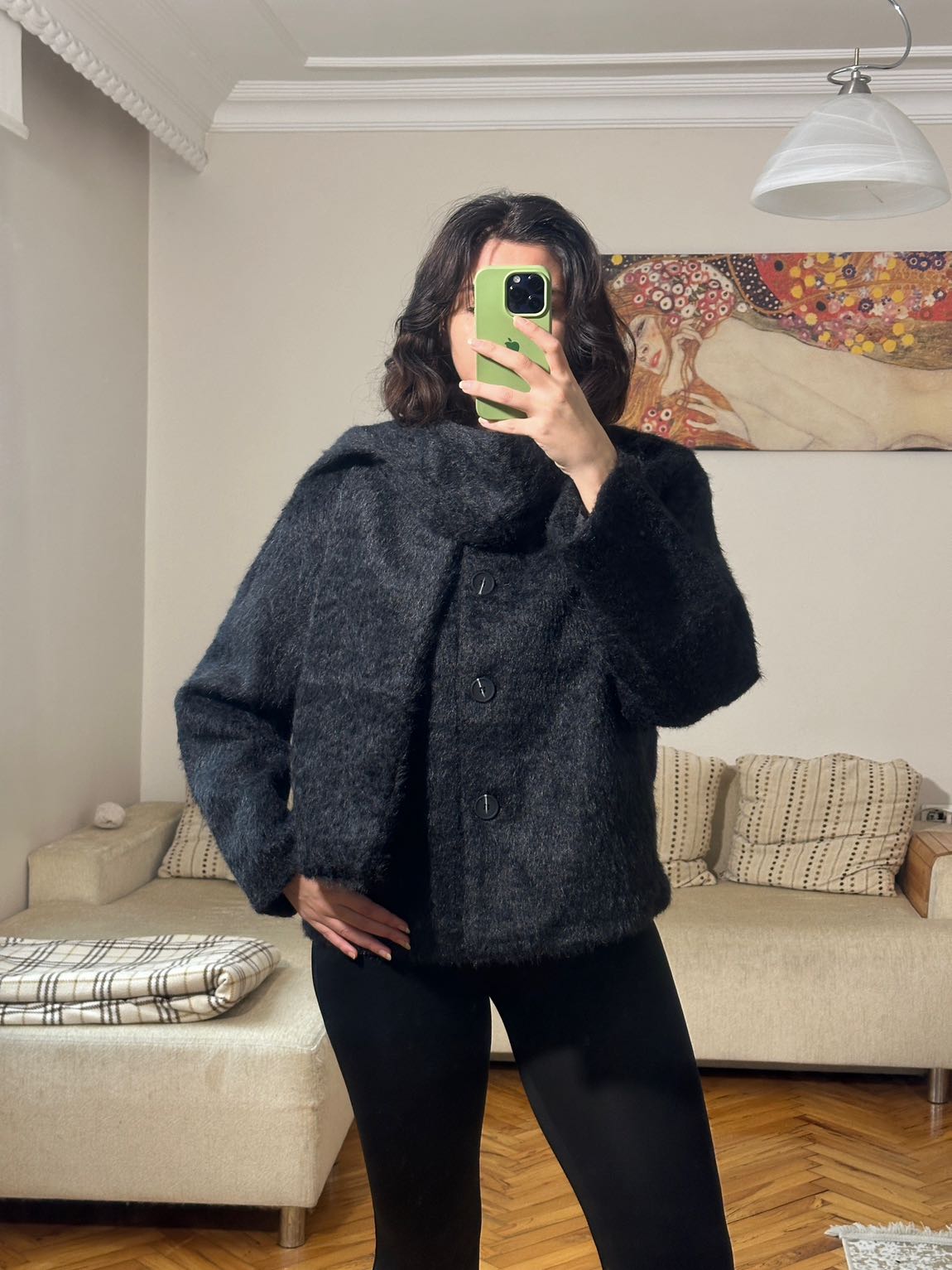 ZARA atkılı kaban — görsel 3/5
