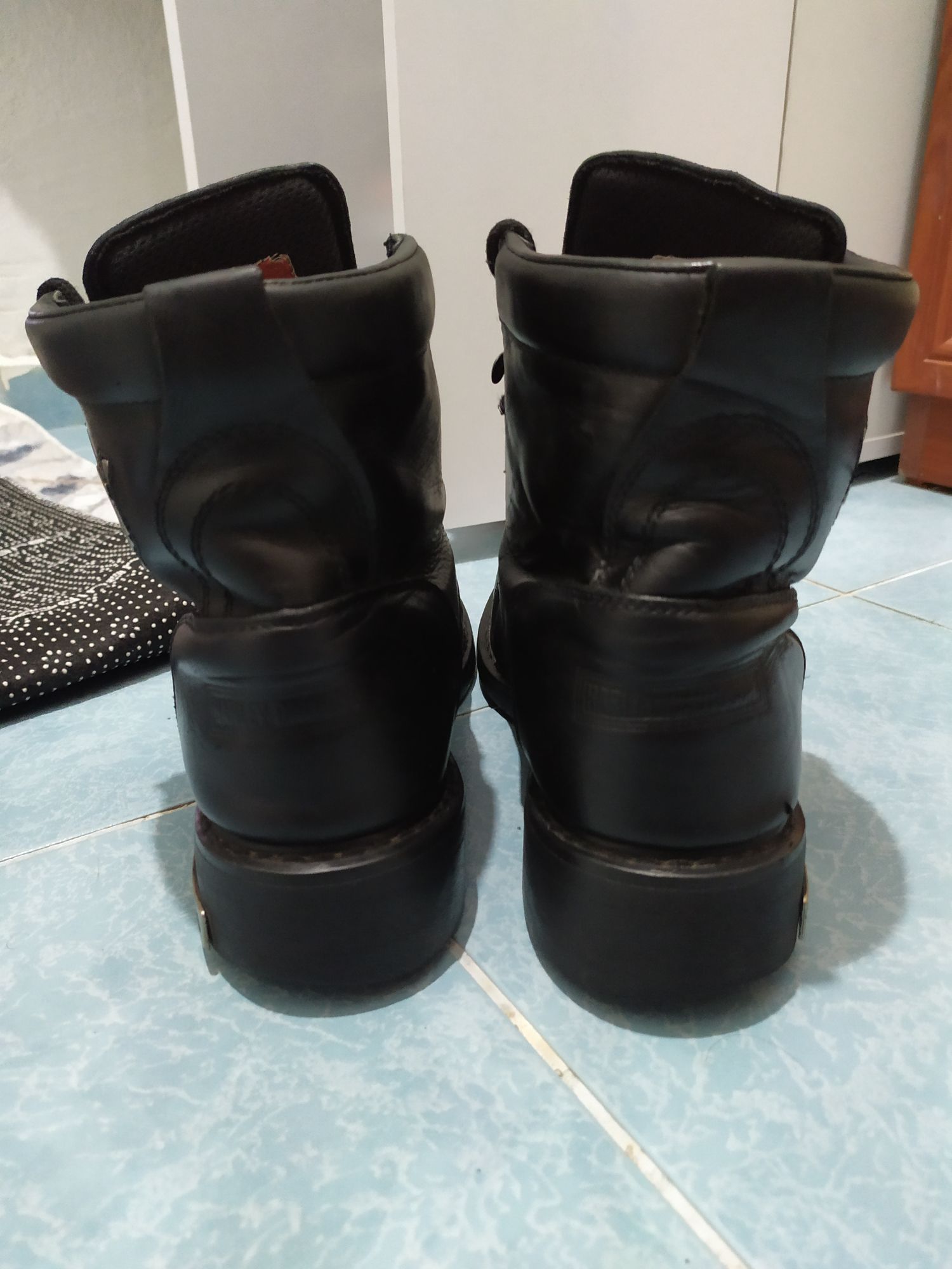 Harley Davidson siyah erkek deri bot — görsel 5/8