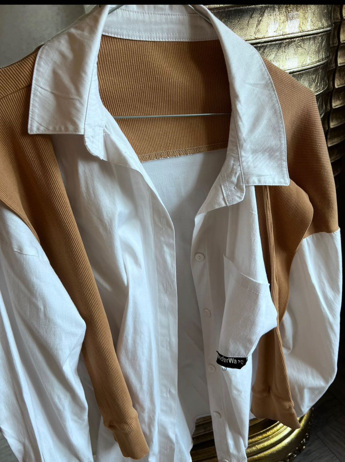 Alexander Wang Beyaz Gömlek Taba Detaylı — görsel 3/4