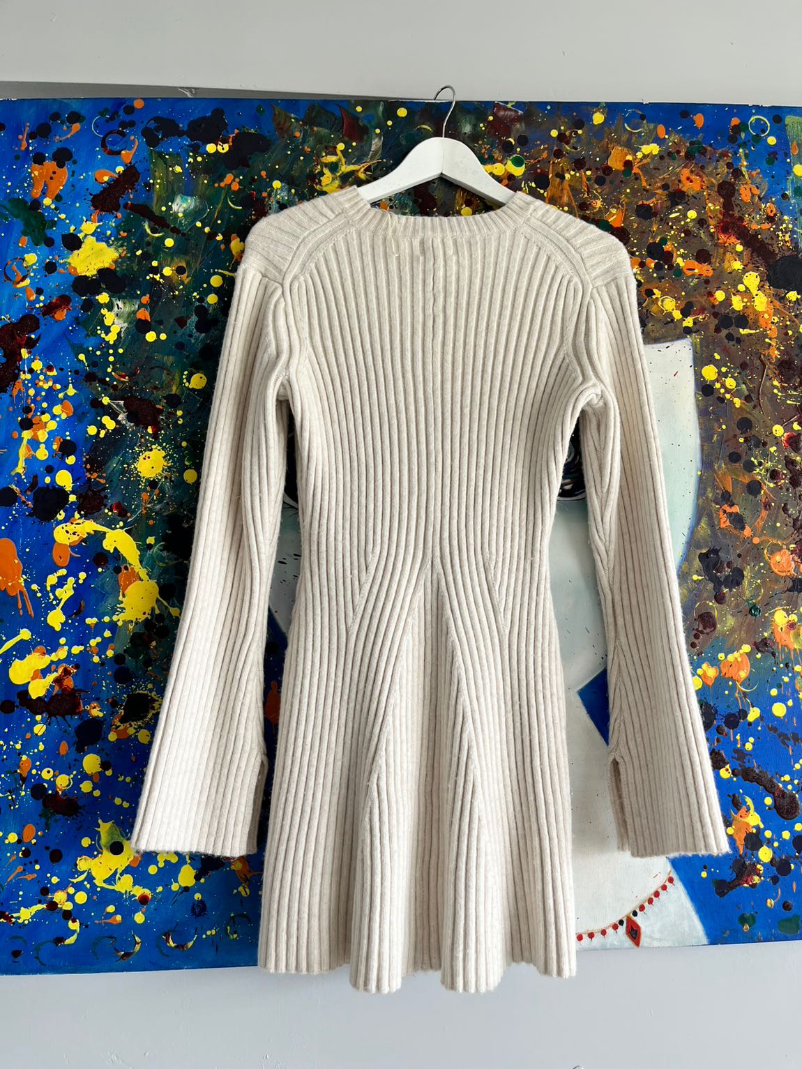 H&M Bej Triko Elbise — görsel 3/3