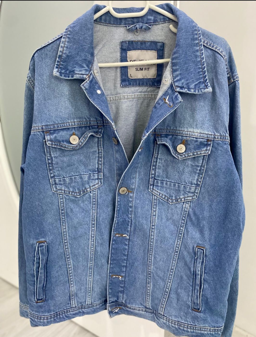 DF Jeans Erkek Mavi Slim Fit Denim Ceket — görsel 2/4