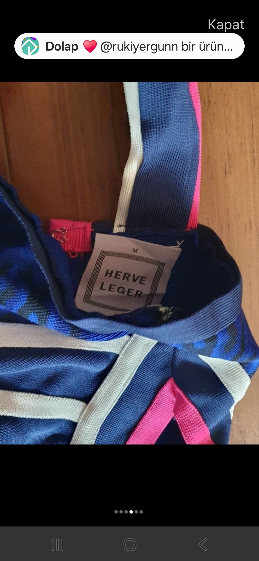 Herve Leger desenli bandaj elbise — görsel 3/5