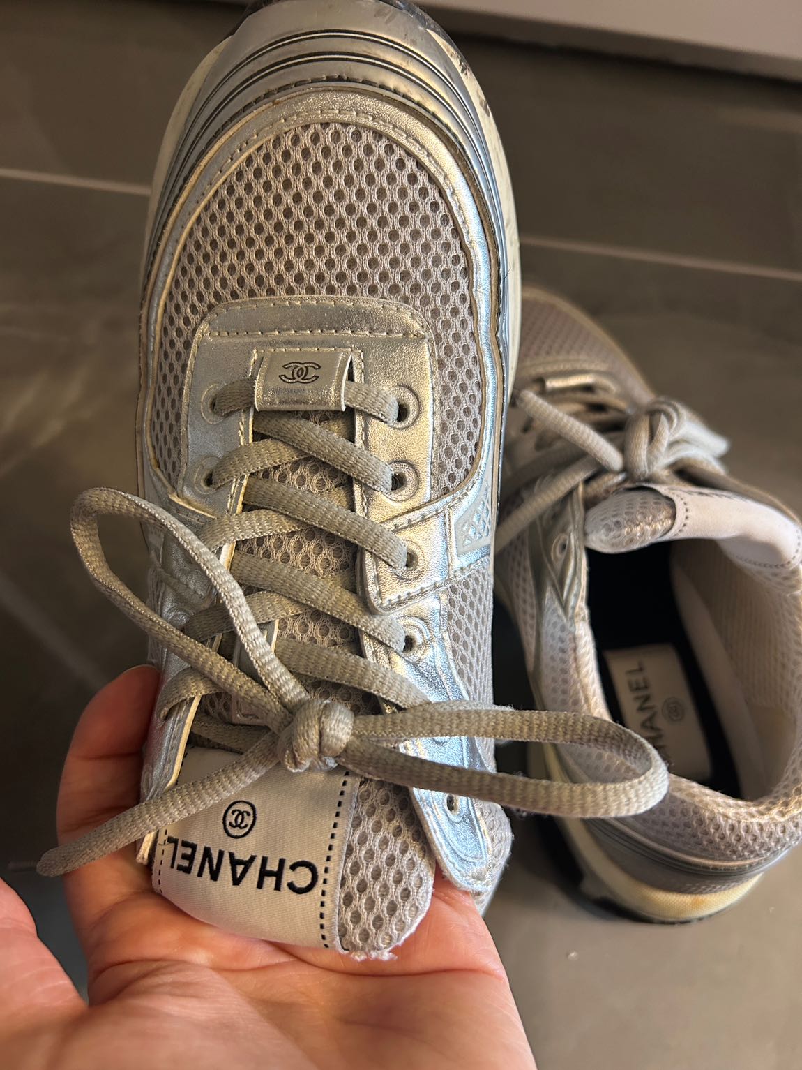Chanel Gümüş Sneaker — görsel 7/8