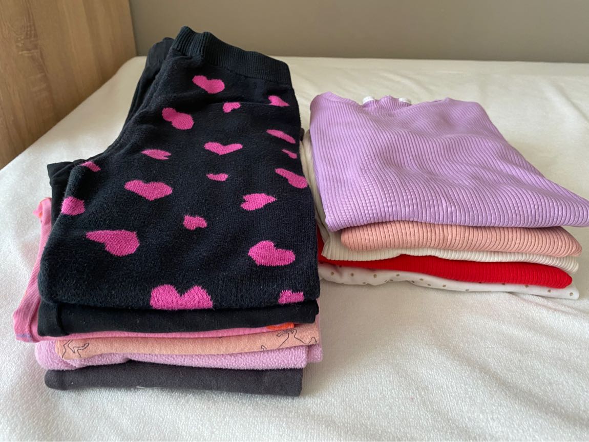 Kız çocuk H&M uzun kol tişört ve taytlar — görsel 7/7