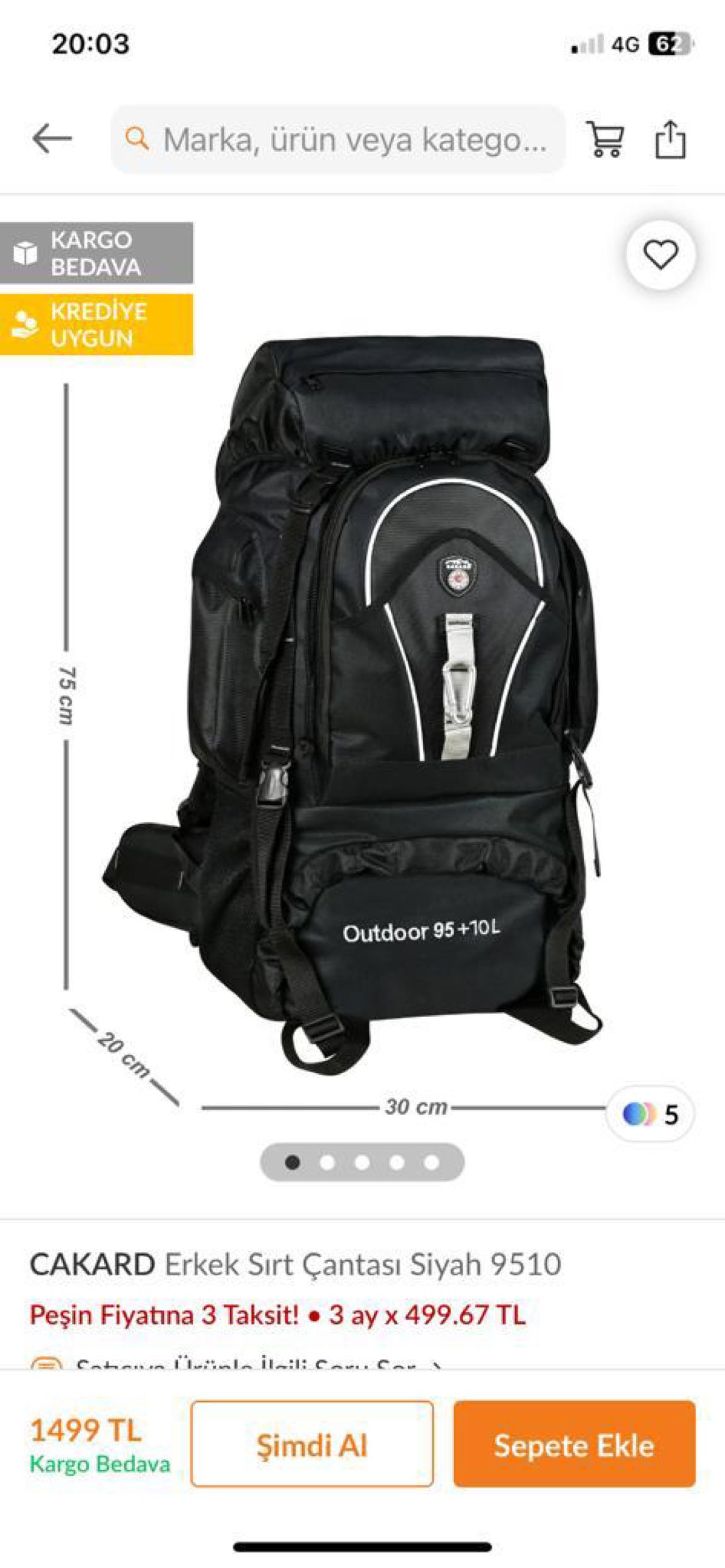 Treking çantası — görsel 8/8