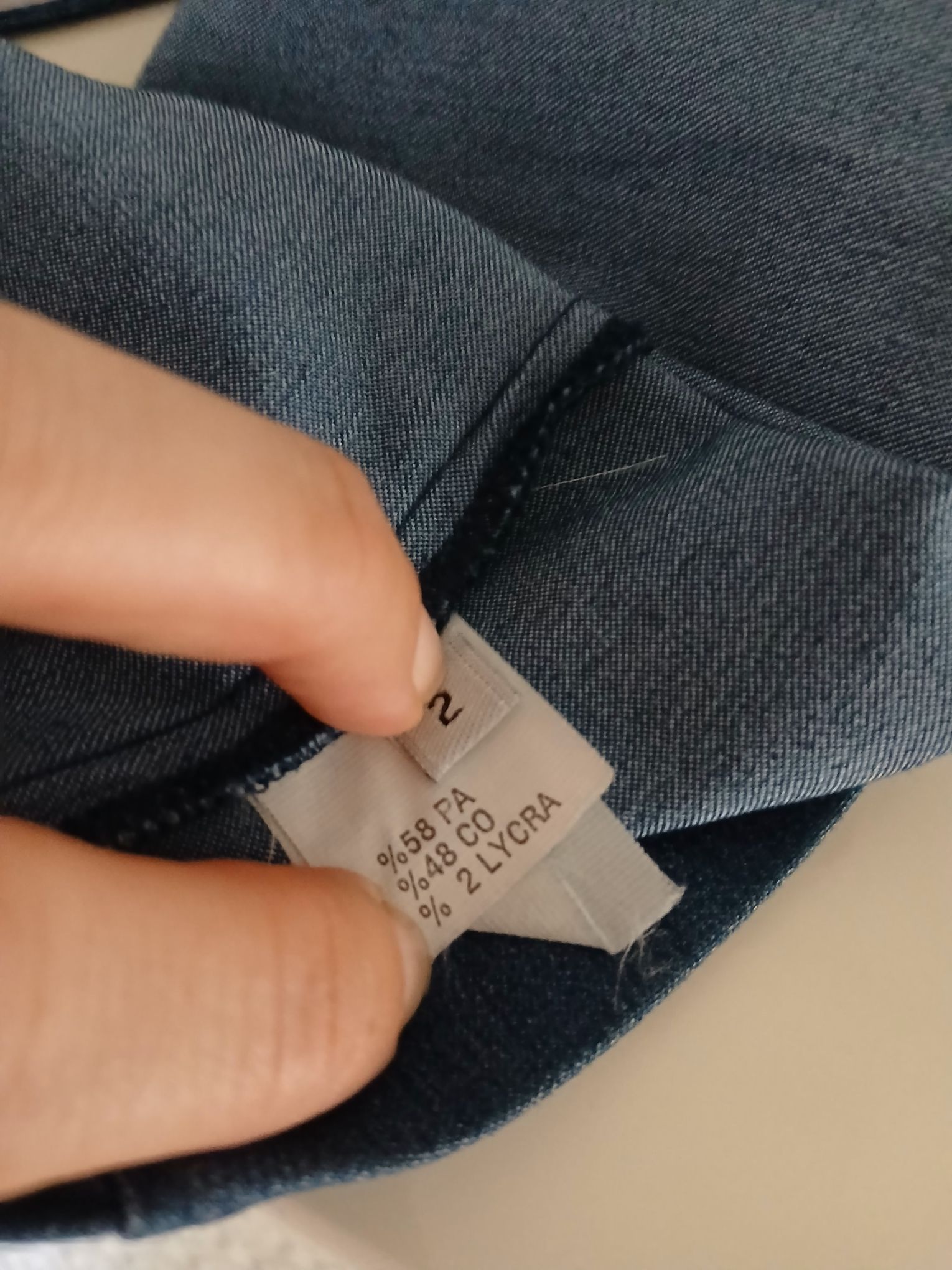 Derishow crop top bustiyer kot kumaşı — görsel 3/7