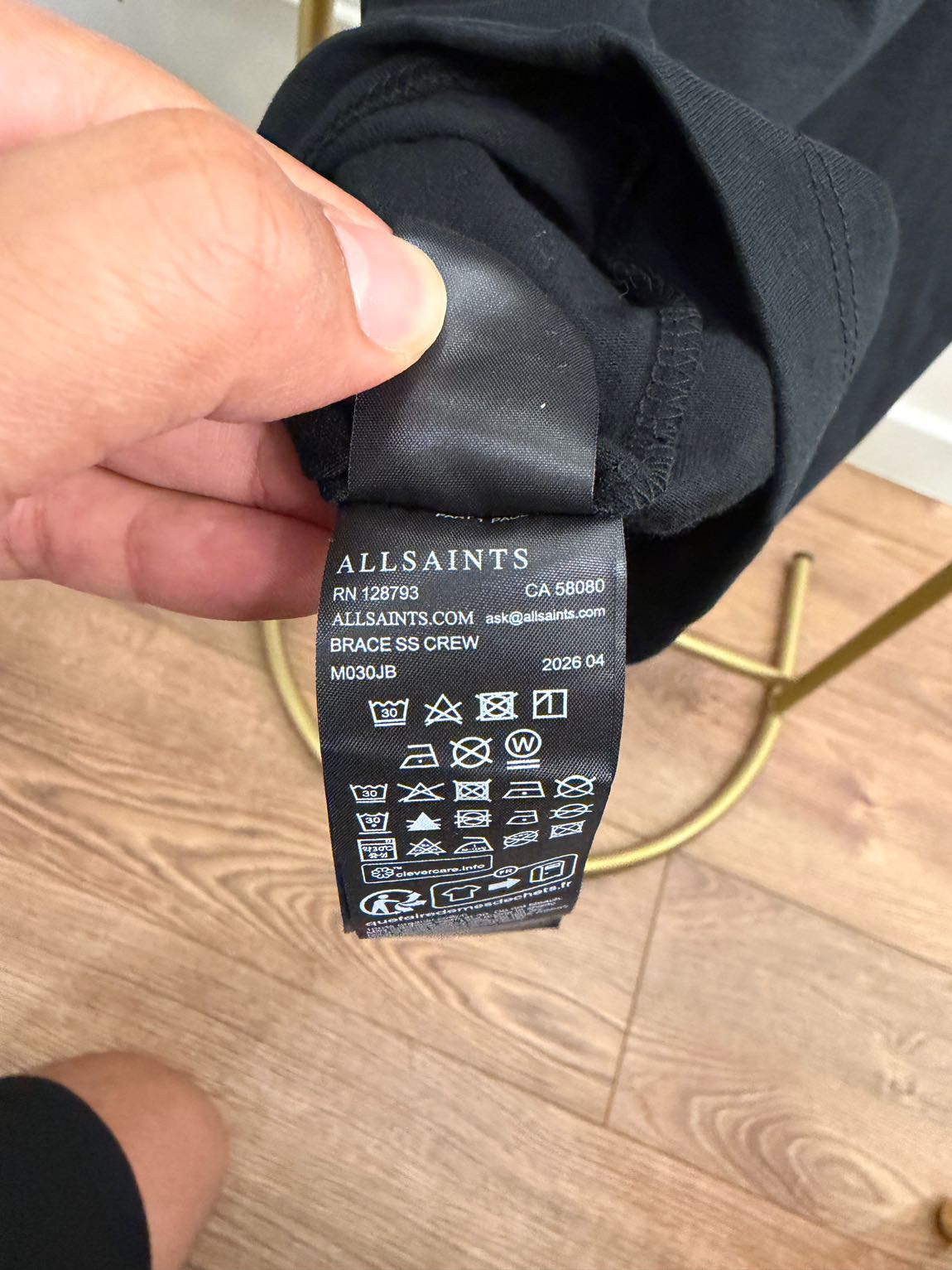 AllSaints Siyah T-shirt — görsel 8/8