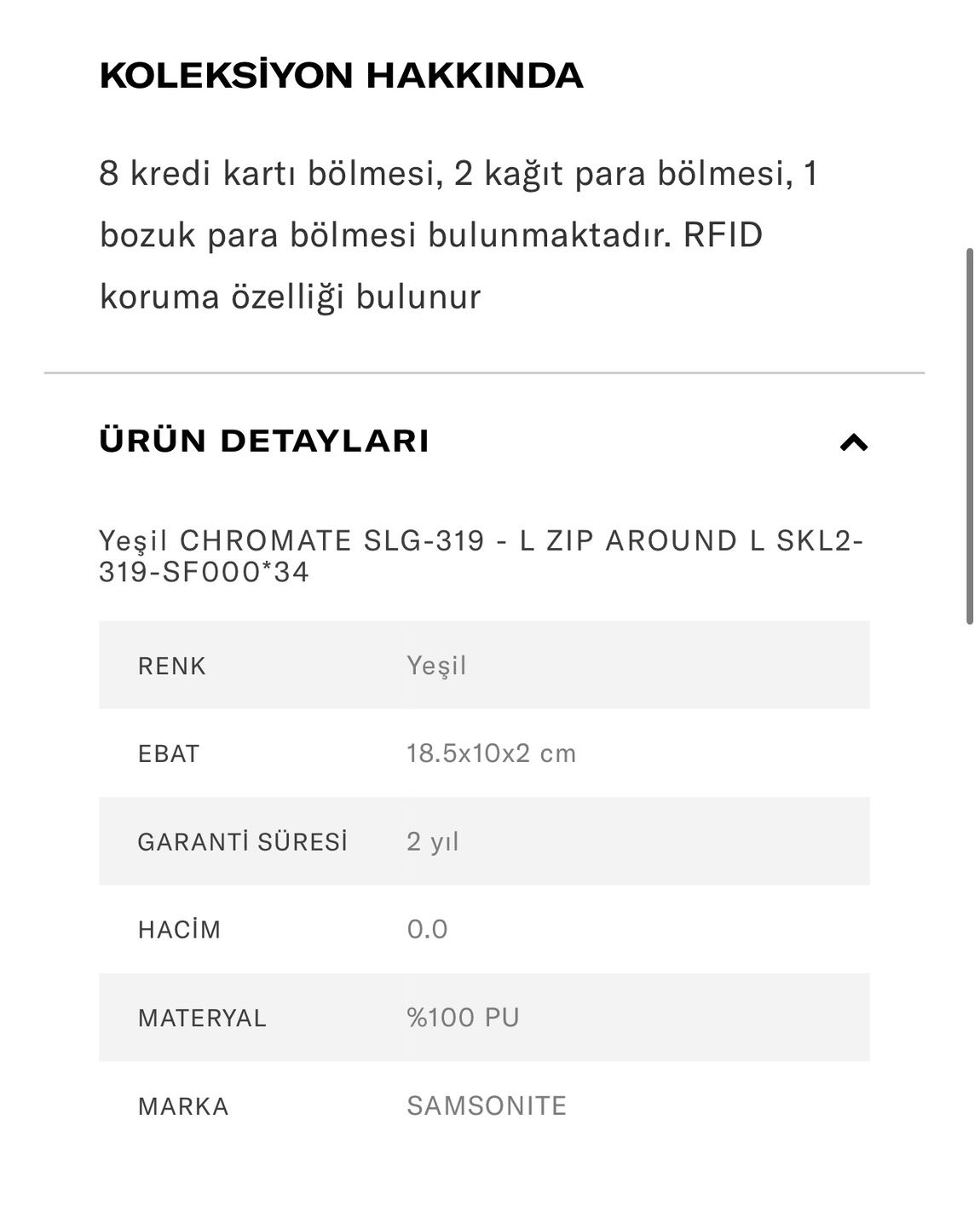 Samsonite cüzdan — görsel 4/4