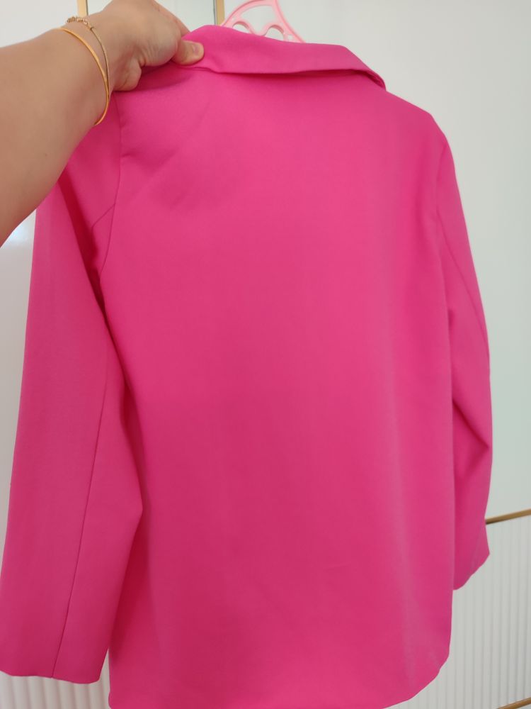 Fullamoda Pembe Pembe Blazer Ceket — görsel 2/8