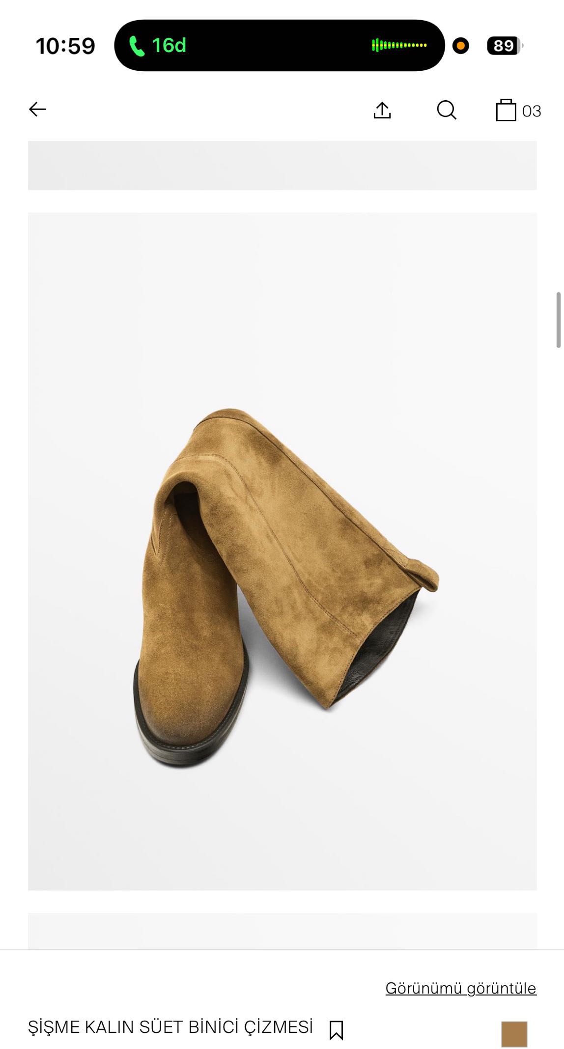 Massimo Dutti süet çizme — görsel 3/9