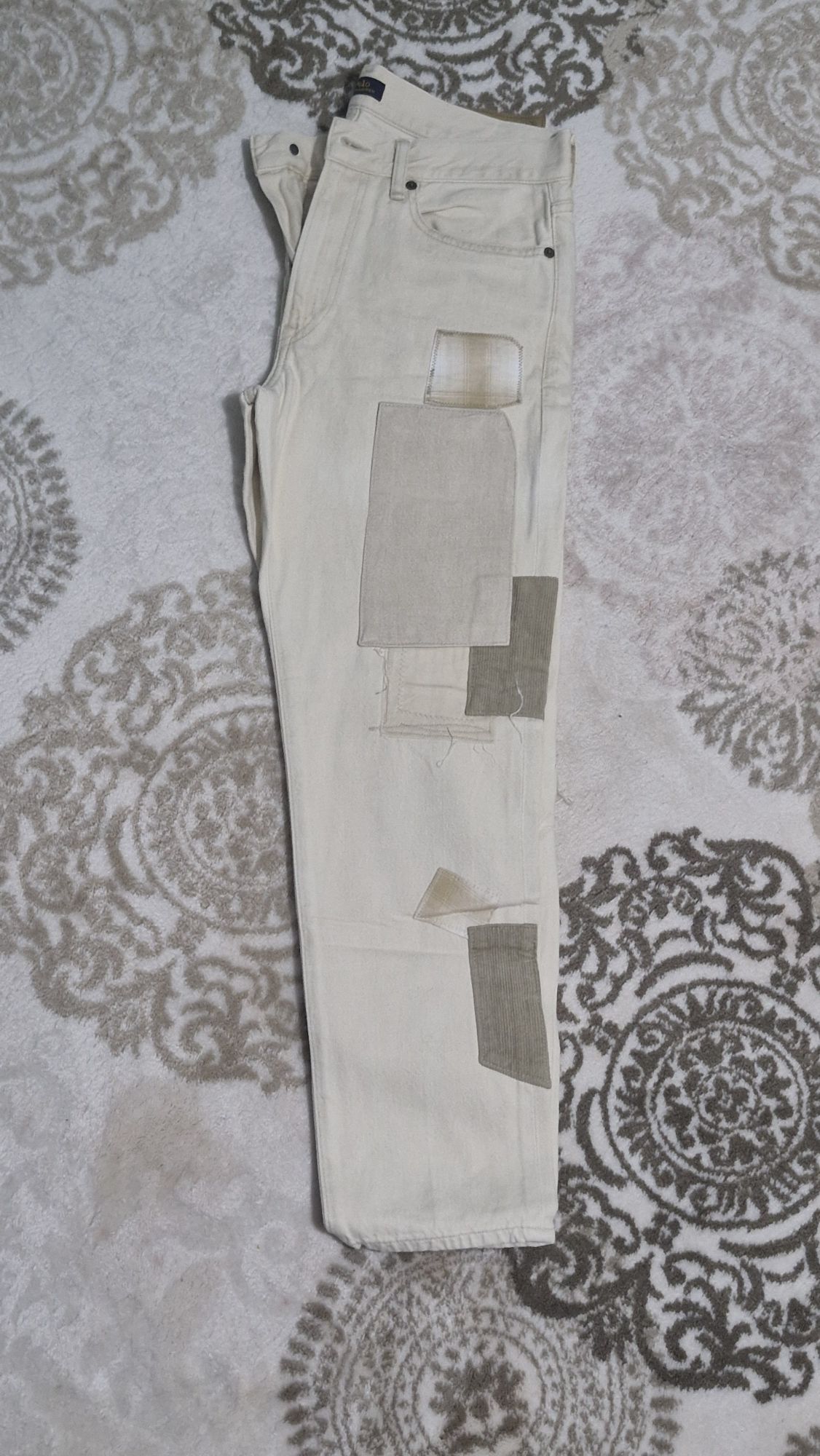 Krem Patchwork Vintage Jeans — görsel 2/8