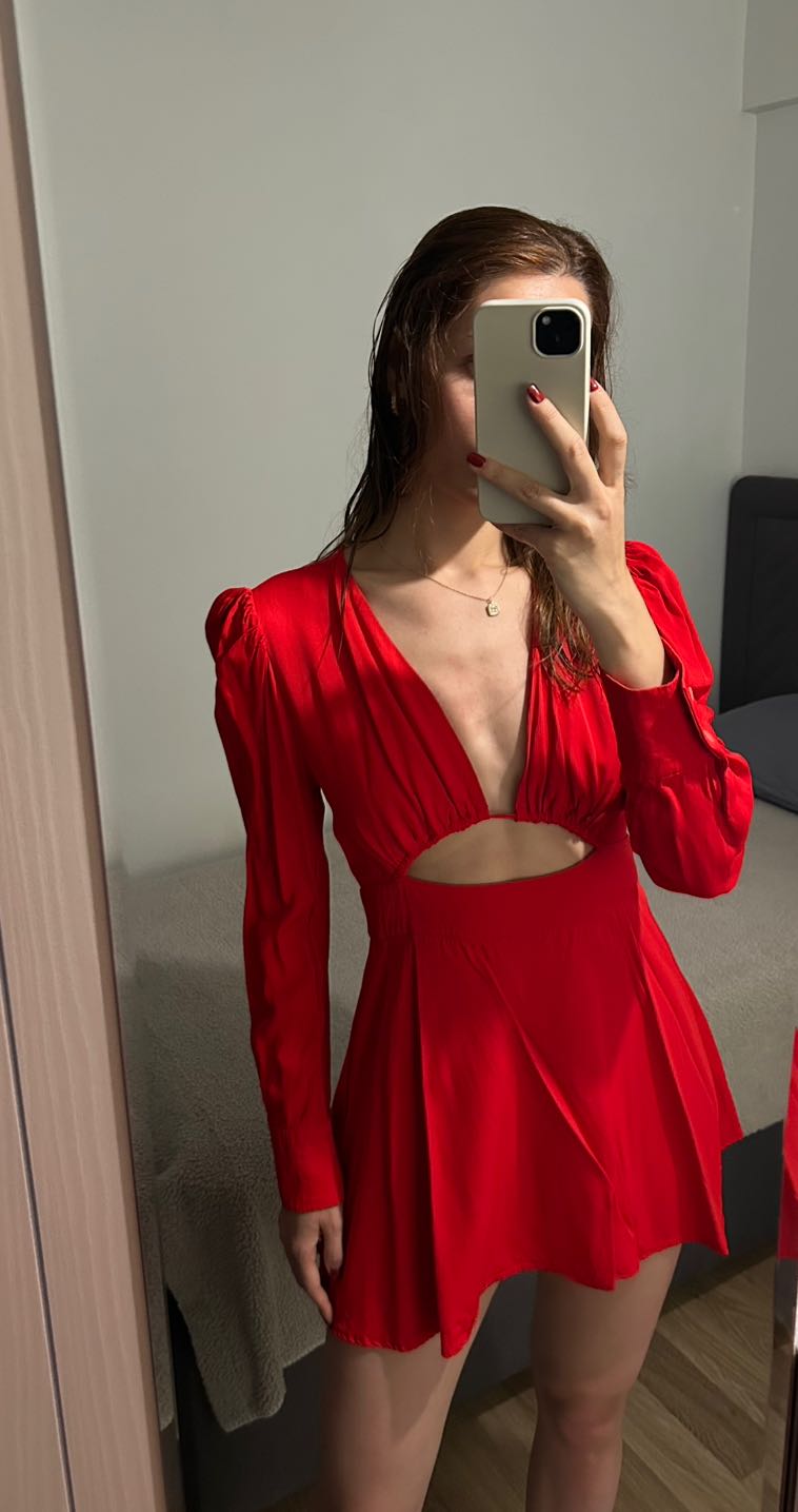 Kırmızı Mini Elbise — görsel 2/5