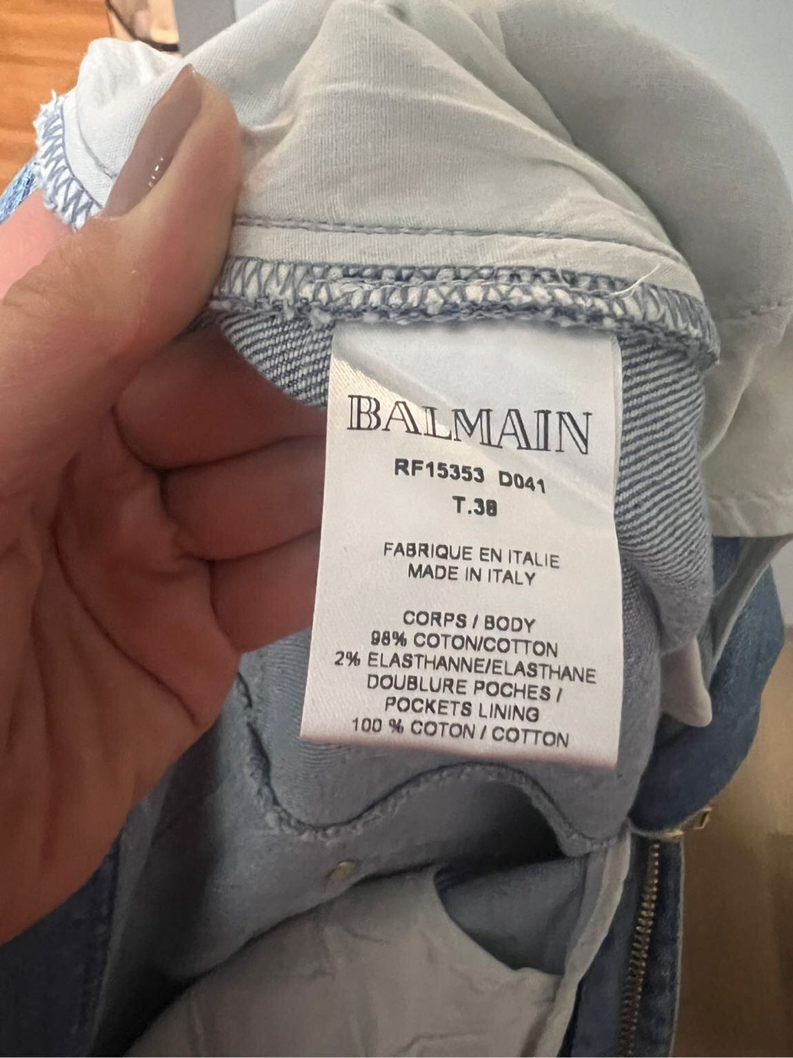 Balmain altin düğmeli jean pantolon — görsel 5/7