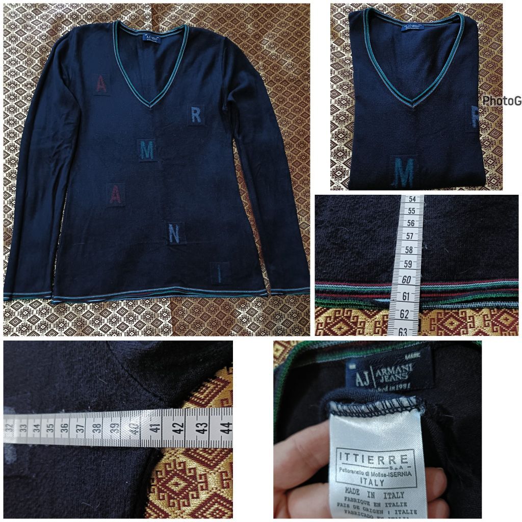 Armani Jeans V Yaka İnce Triko Kazak — görsel 8/8