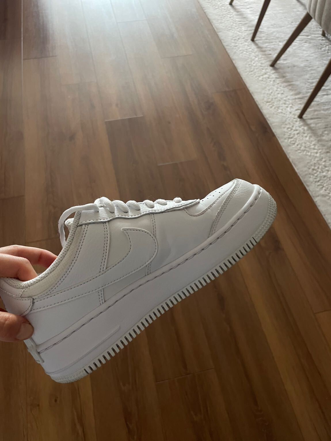 Beyaz Nike Air Force 1 Shadow Sneaker — görsel 6/6