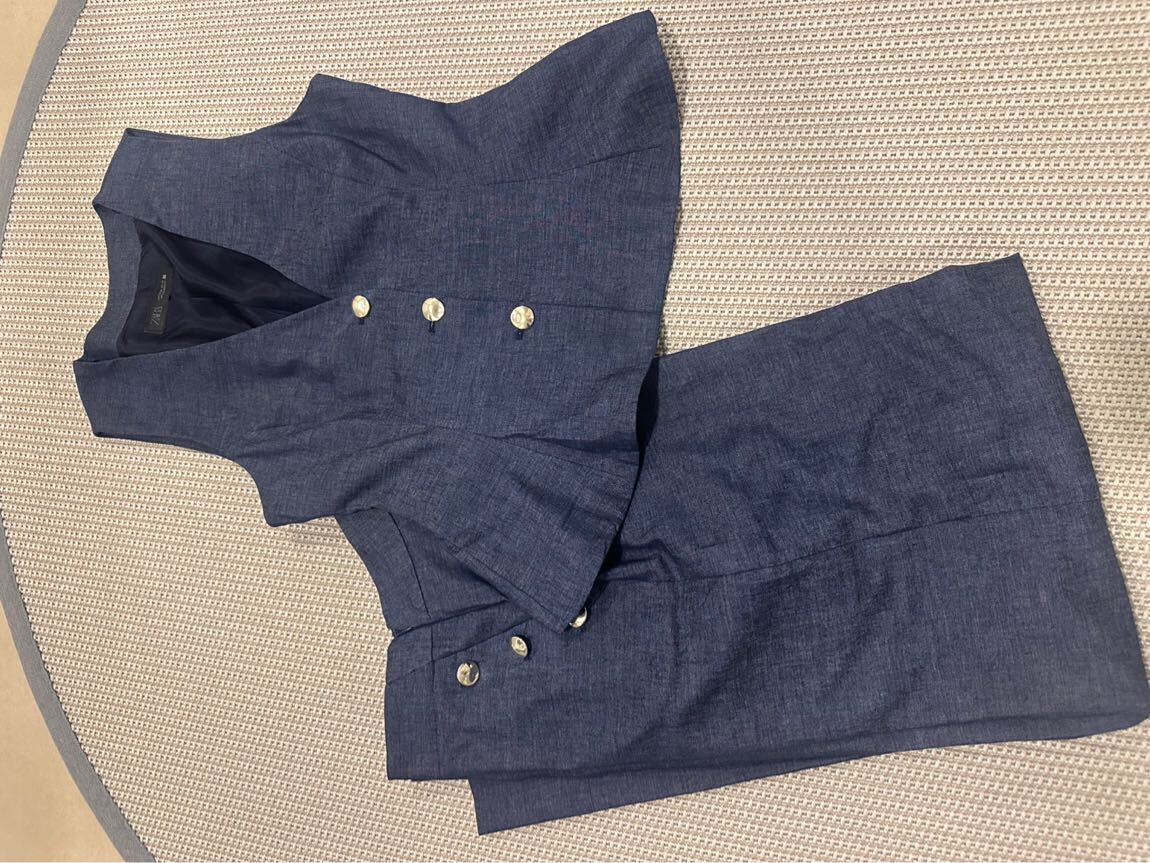 Zara Lacivert Blazer Ceket Pantolon Takı — görsel 6/8