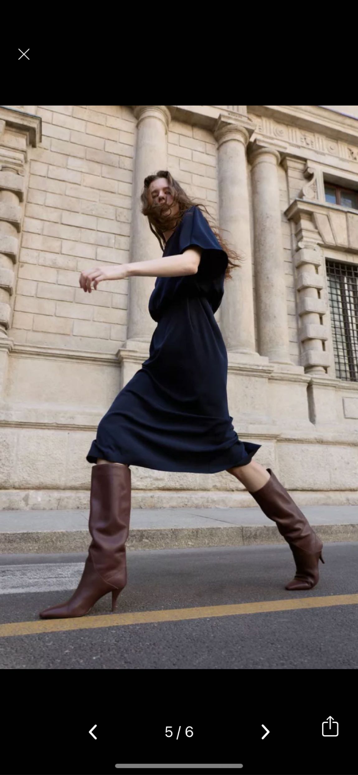 Zara midi elbise — görsel 5/8