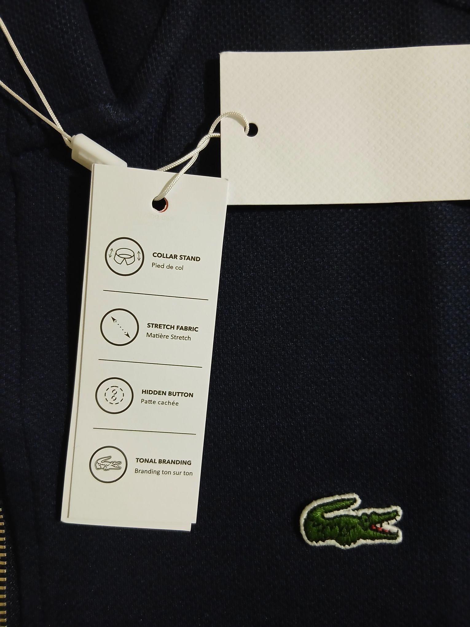 Lacoste yarım metal fermuar swet — görsel 5/8