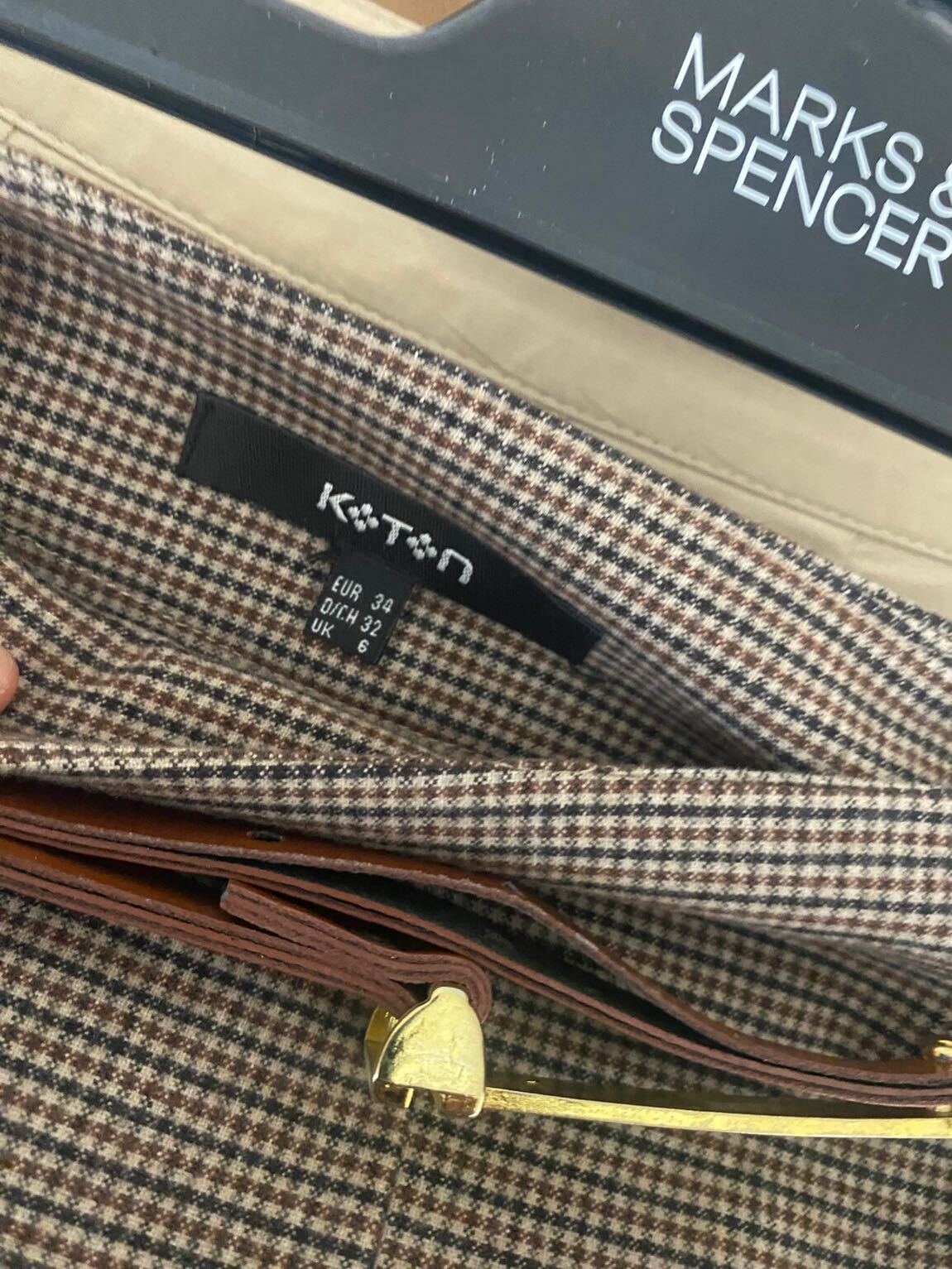 Kareli gibi desenli kışlık etek — görsel 6/8