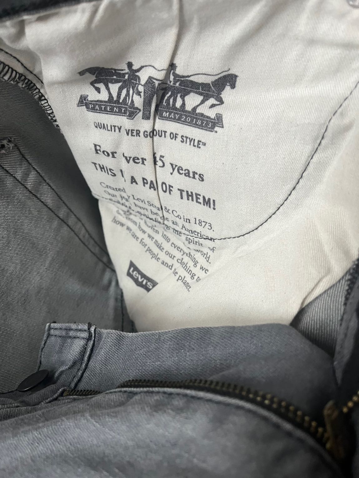 Gri Orijinal Levi's Jean Pantolon — görsel 5/9