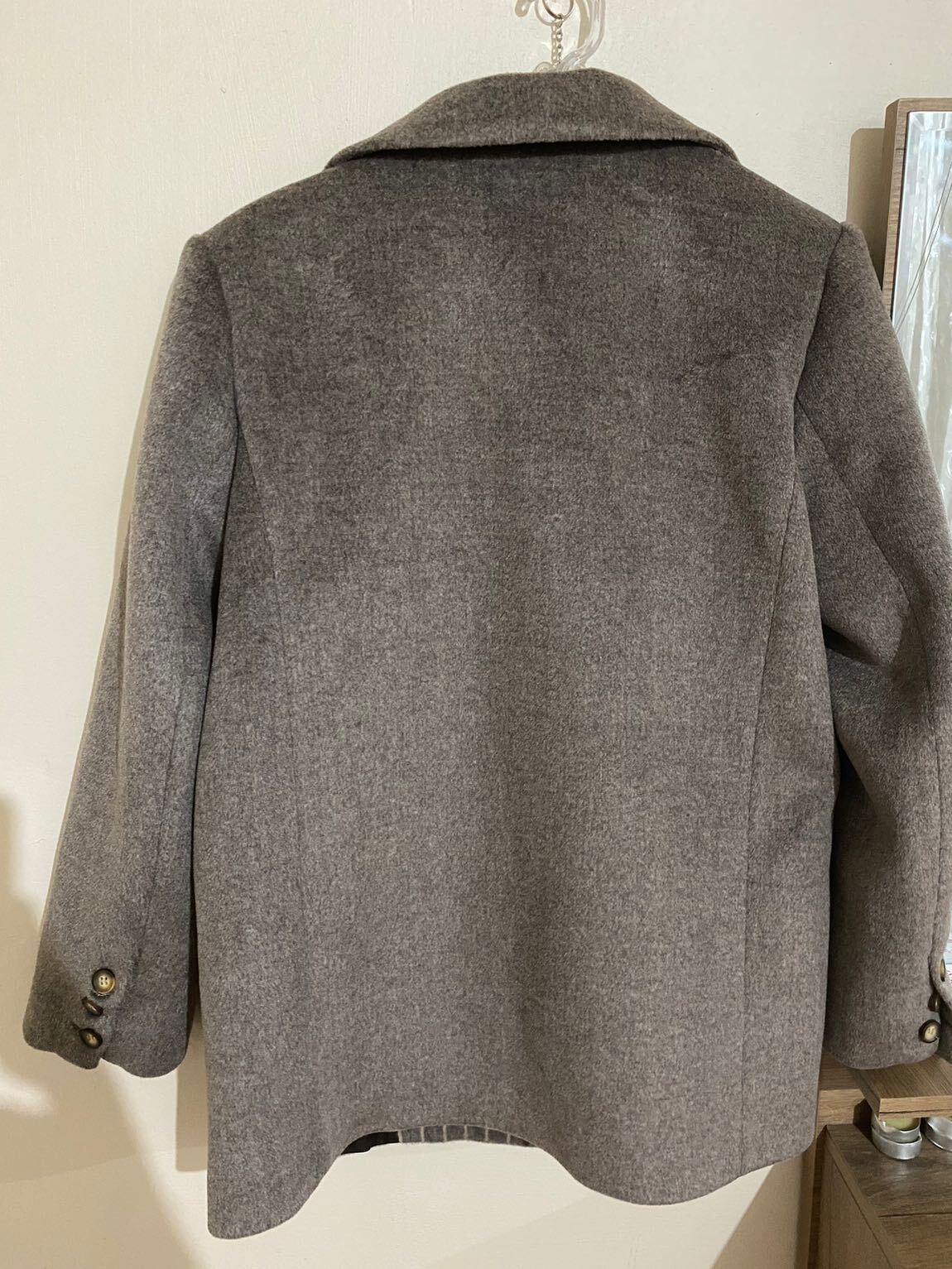 Kahverengi Kaşe Yün Kışlık Blazer — görsel 8/8