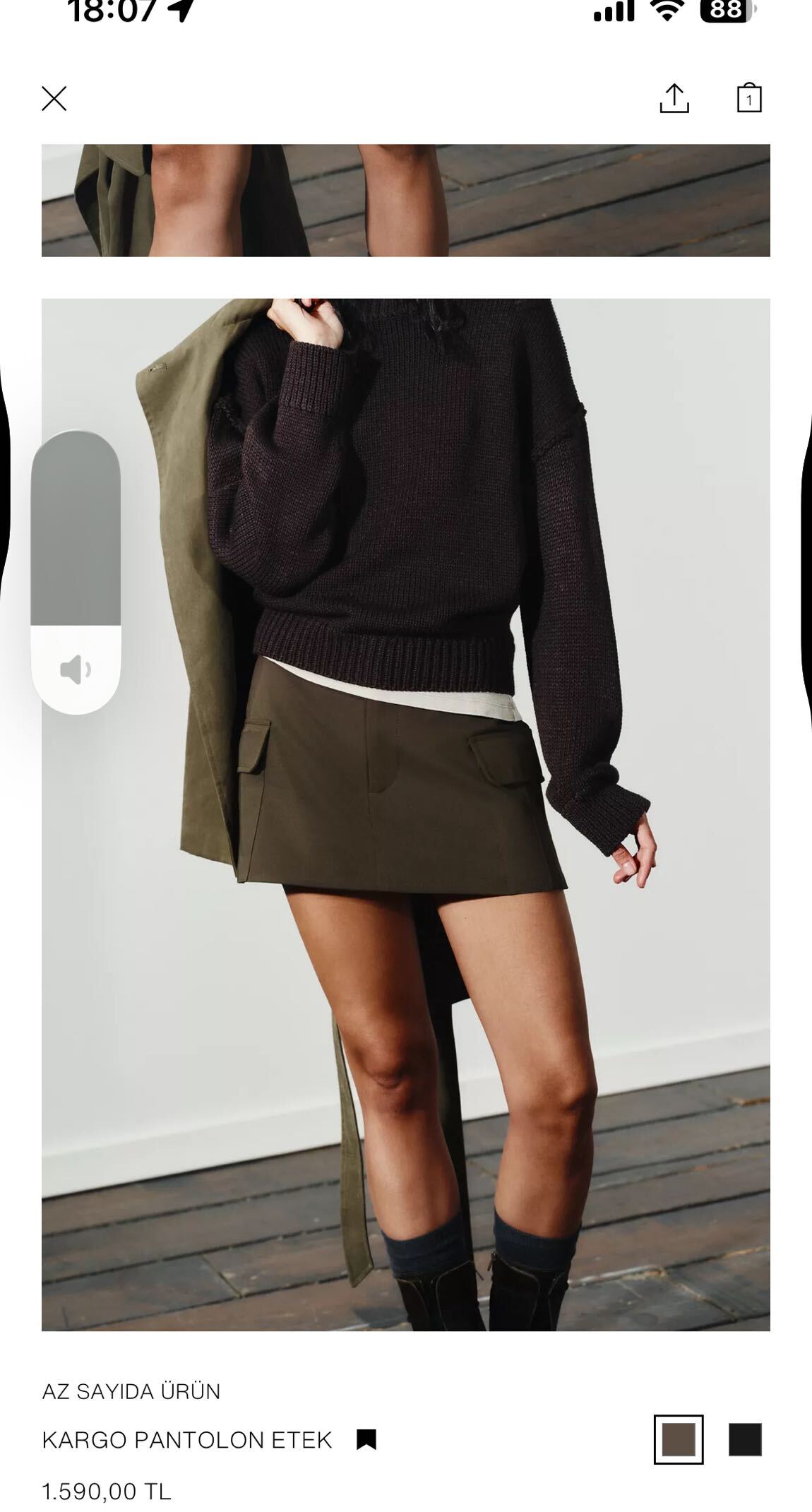 Zara Viral Kargo Cep Şort Etek — görsel 6/6