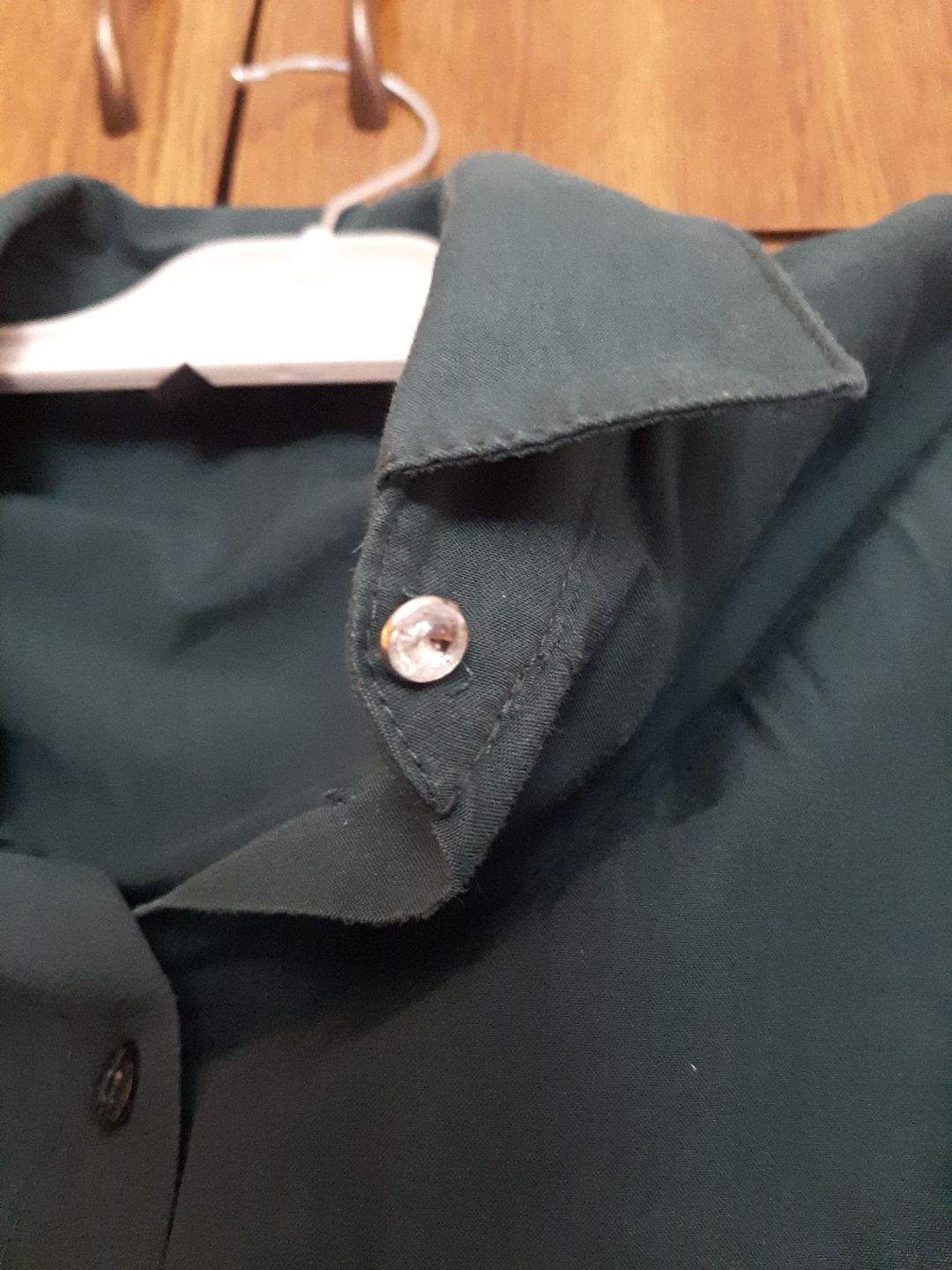 DeFacto Koyu Yeşil Gömlek 38 beden — görsel 3/7