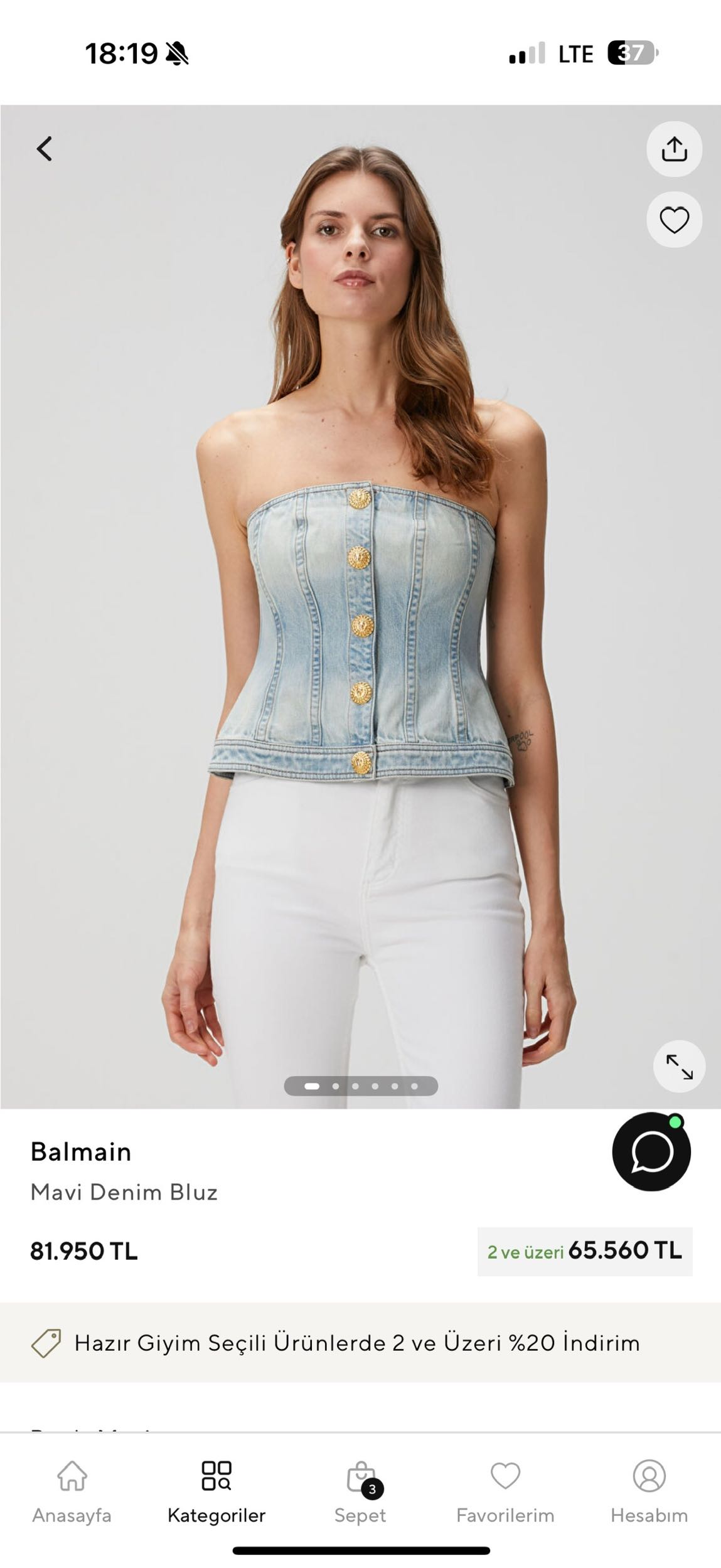 Balmain jean ceket — görsel 5/6