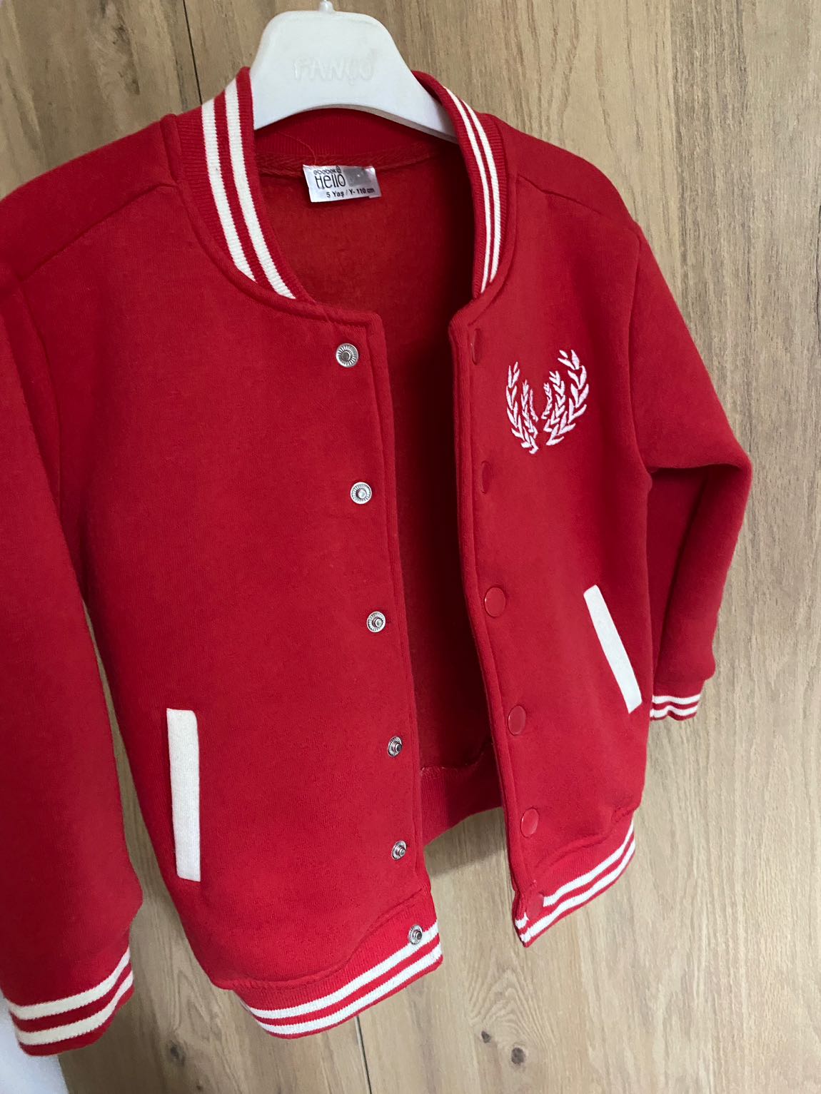 Unisex kırmızı çocuk kolej ceket — görsel 6/6