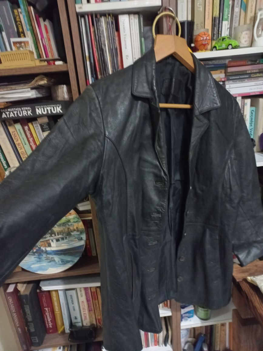 Siyah Deri Ceket Vintage Wrangler — görsel 4/4