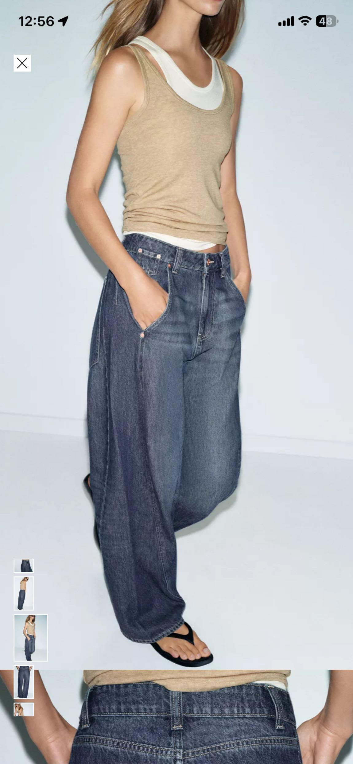 Zara Balon Dikişli Jean Pantolon — görsel 4/8