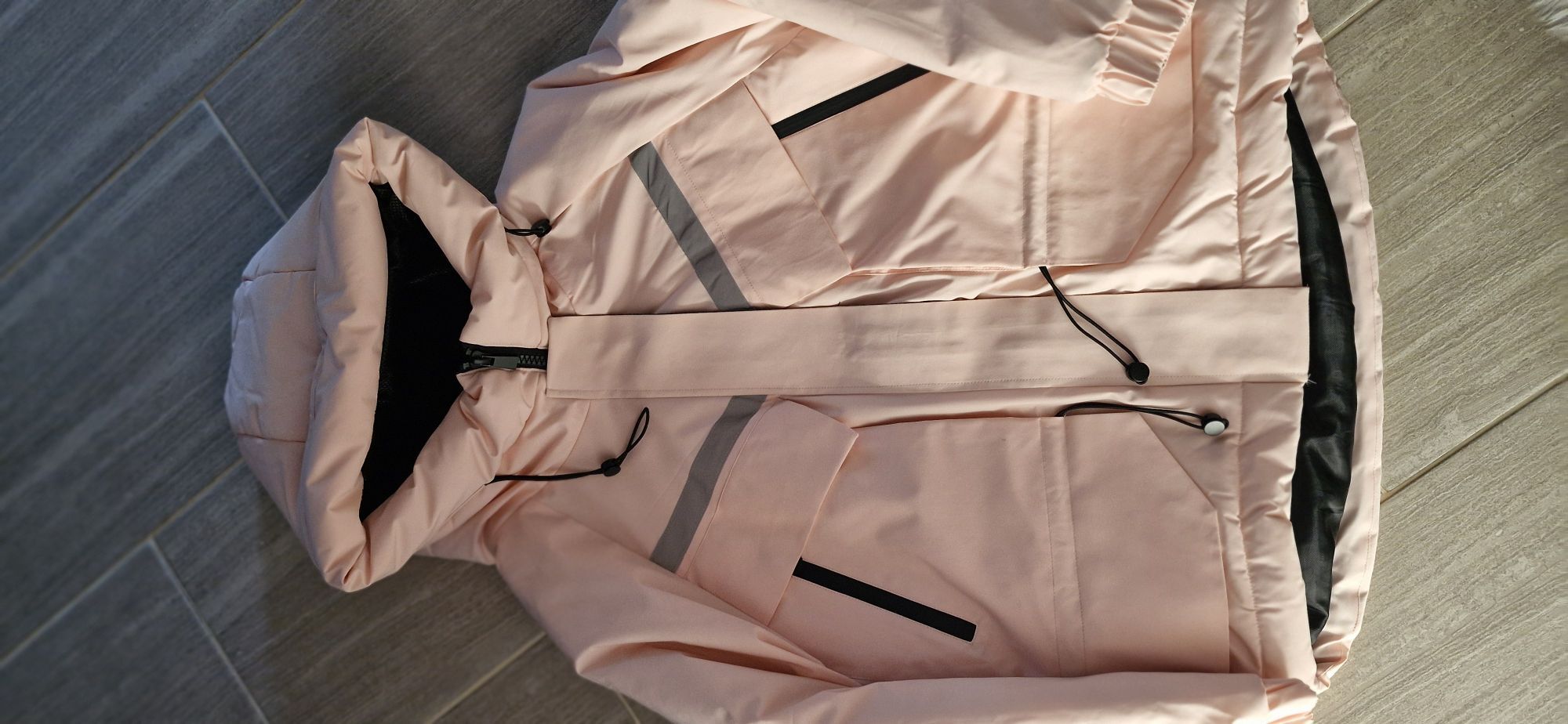 Koton Pembe Kapüşonlu Mont — görsel 4/8
