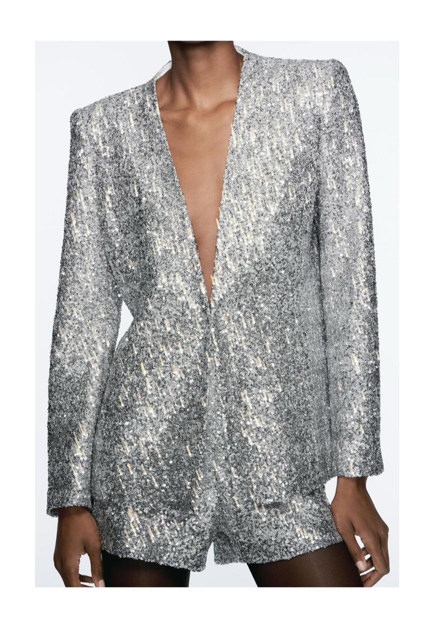 Zara payetli blazer — görsel 3/8