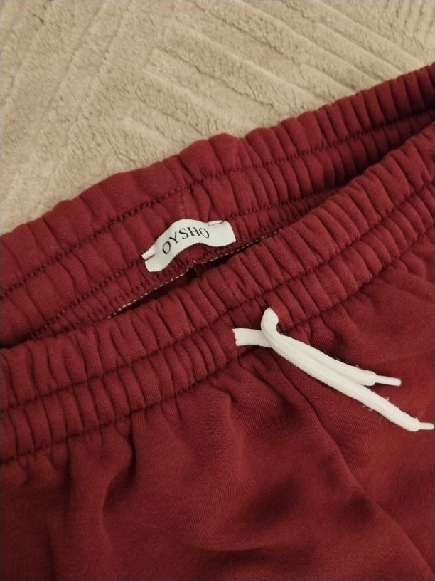 Bordo Oysho Eşofman Altı 3 iplik — görsel 3/3