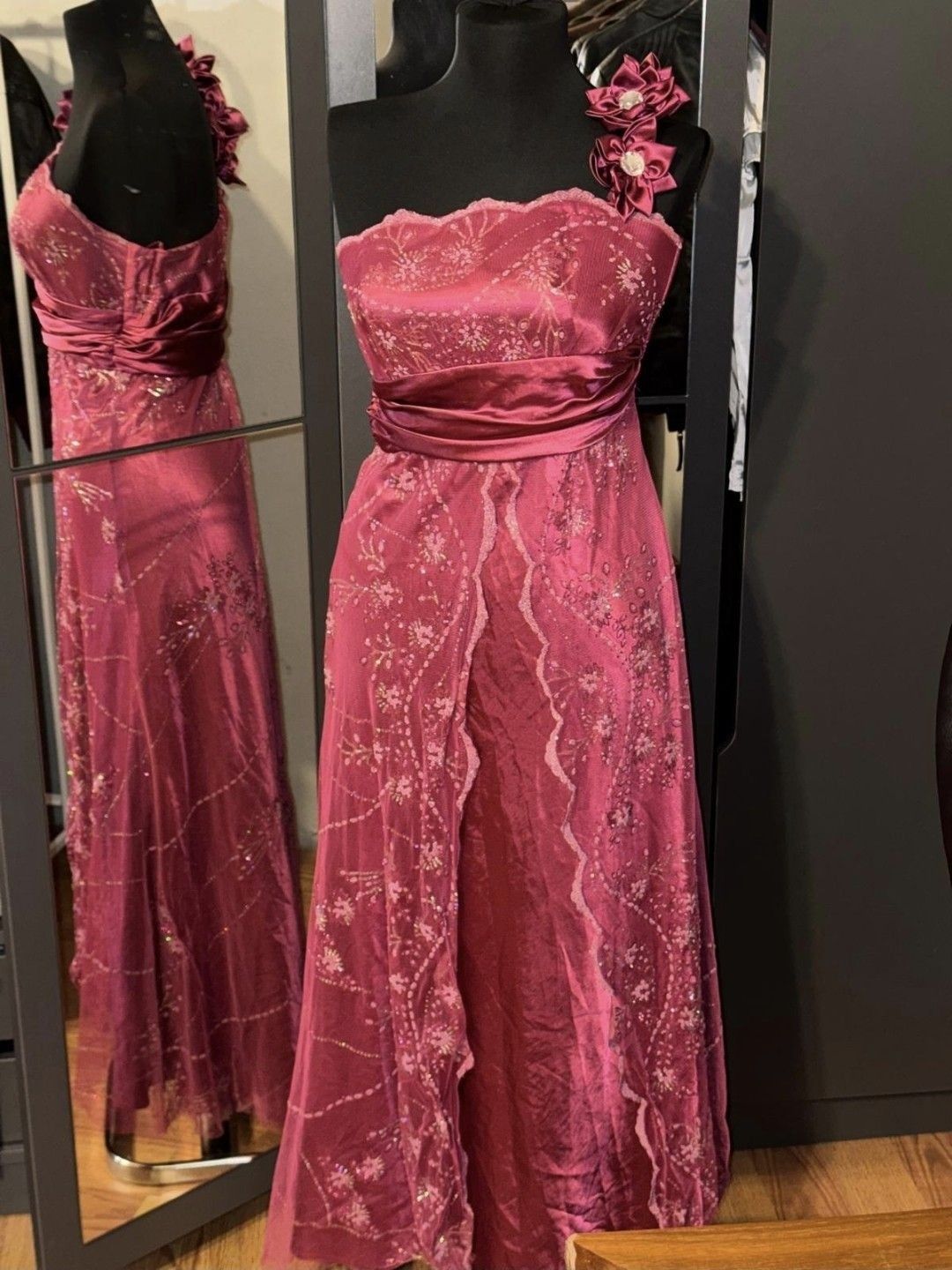 American Vintage Fuşya Abiye Elbise — görsel 3/8