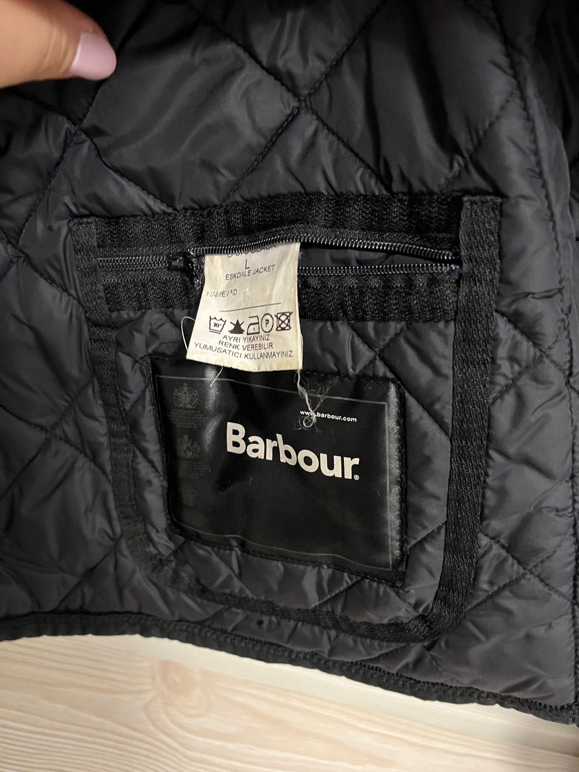 Barbour Siyah Kapitone Mont — görsel 6/7
